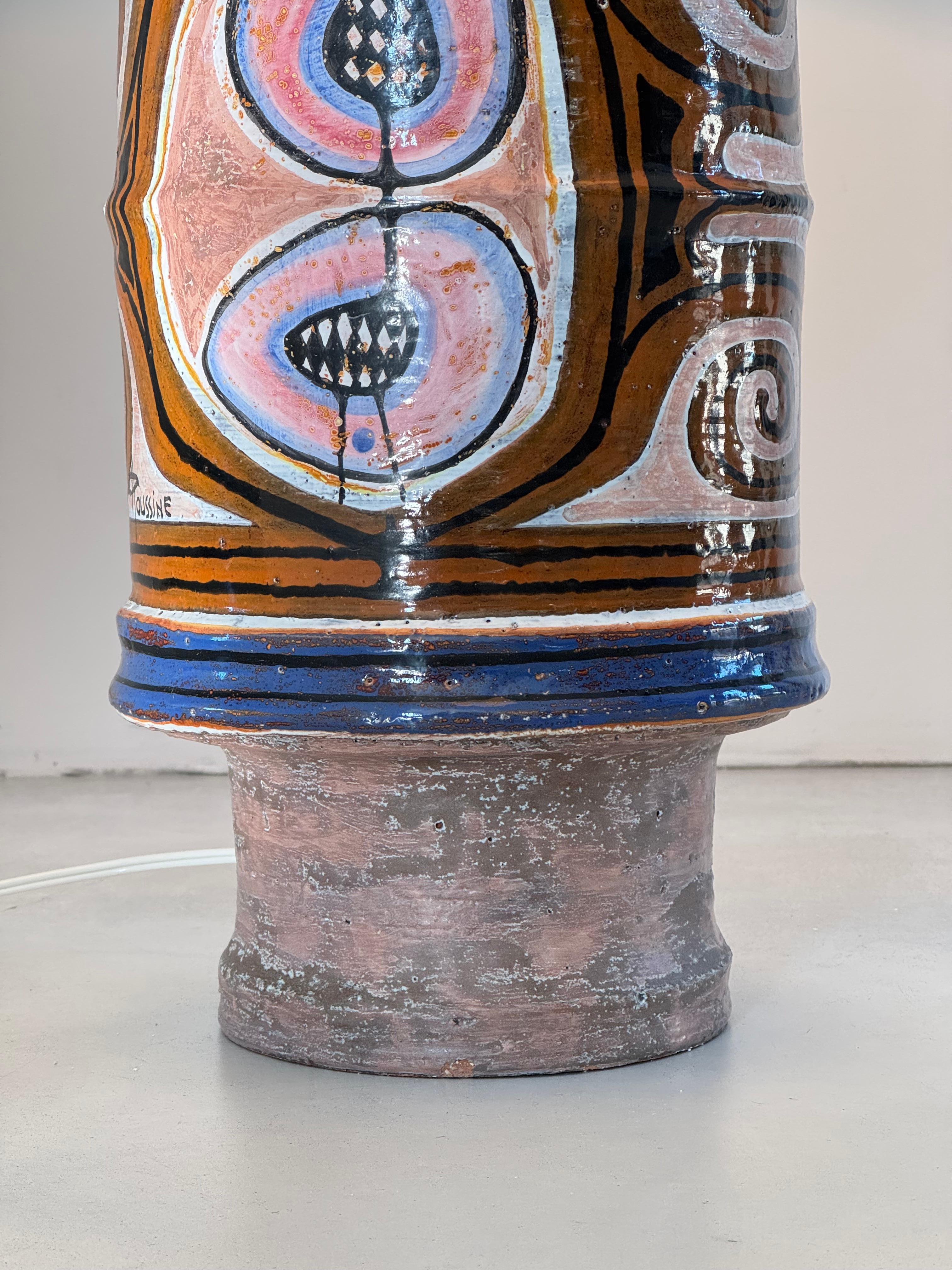 Lámpara de cerámica enorme Jacques Poussine. Obra única. Sant Vicens Francia circa 1950s en venta 7