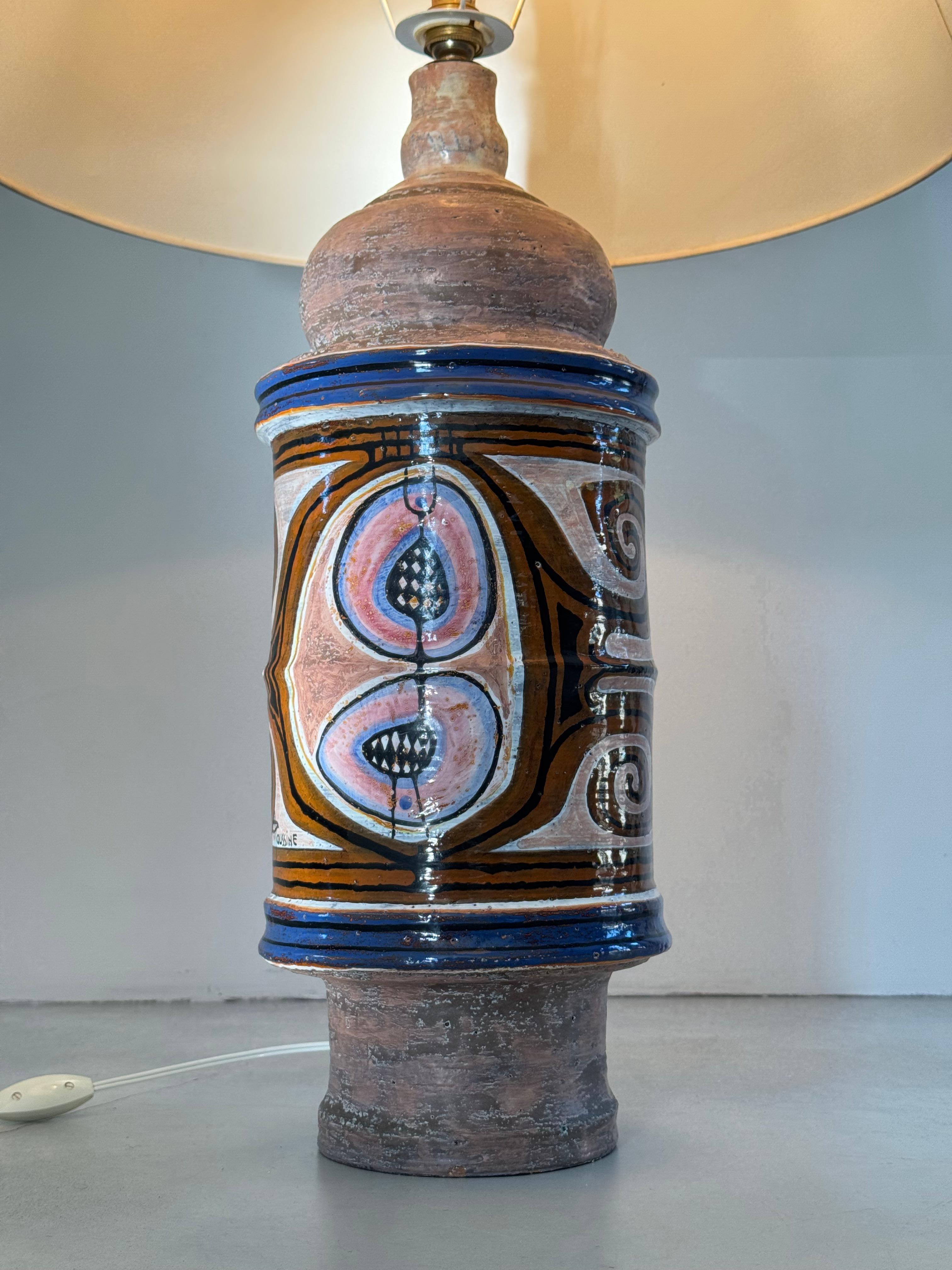 Lámpara de cerámica enorme Jacques Poussine. Obra única. Sant Vicens Francia circa 1950s en venta 8
