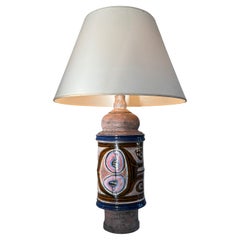 Lampada in ceramica enorme di Jacques Poussine. Un lavoro unico. Sant Vicens Francia circa anni '50