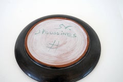 Jacques Poussine / Wall Plate, Sant Vicens, 1950s, Studio Pottery