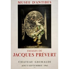 1963 Original poster for the exhibition "Images de Jacques Prévert"