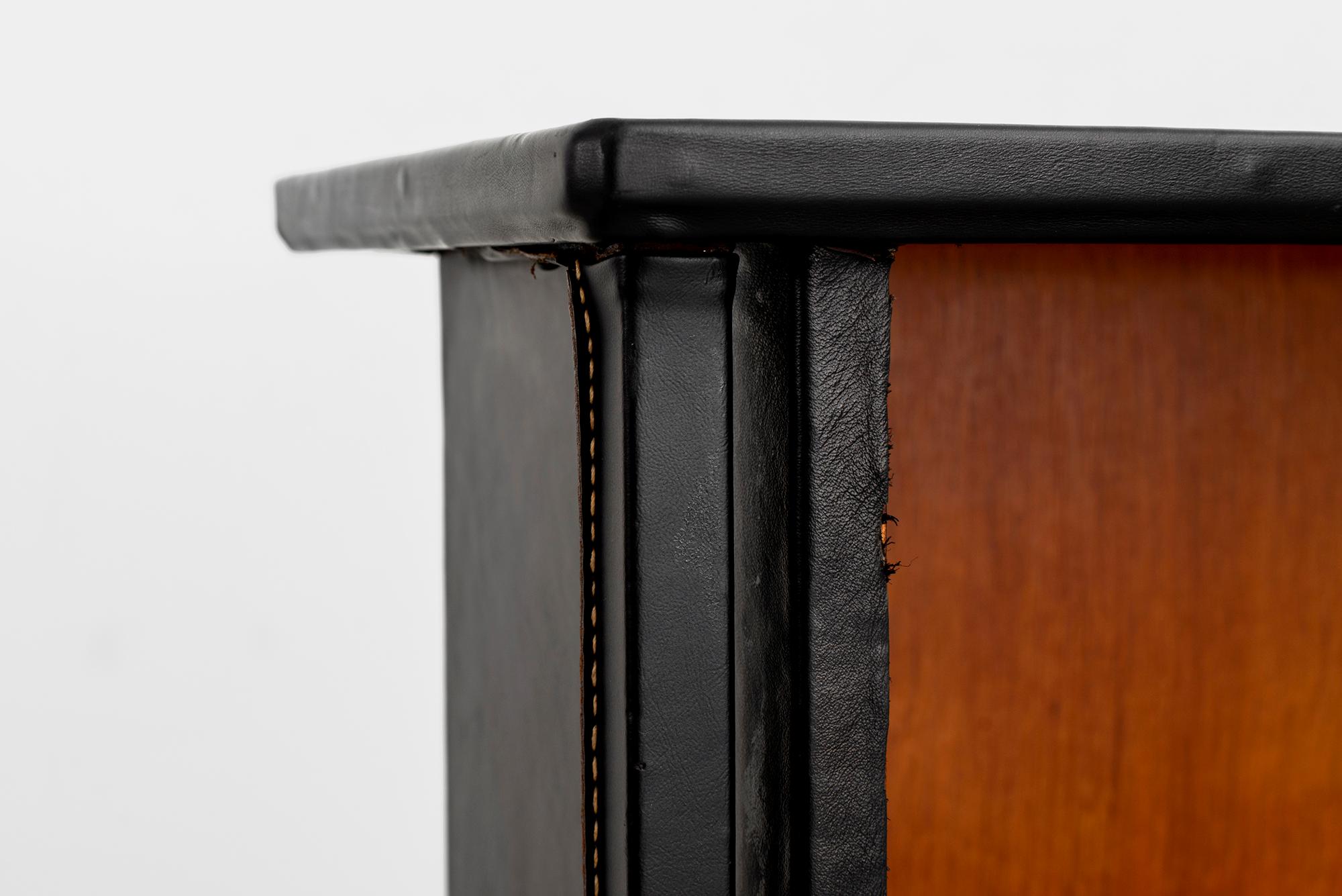 Leather Jacques Quinet Bookcase