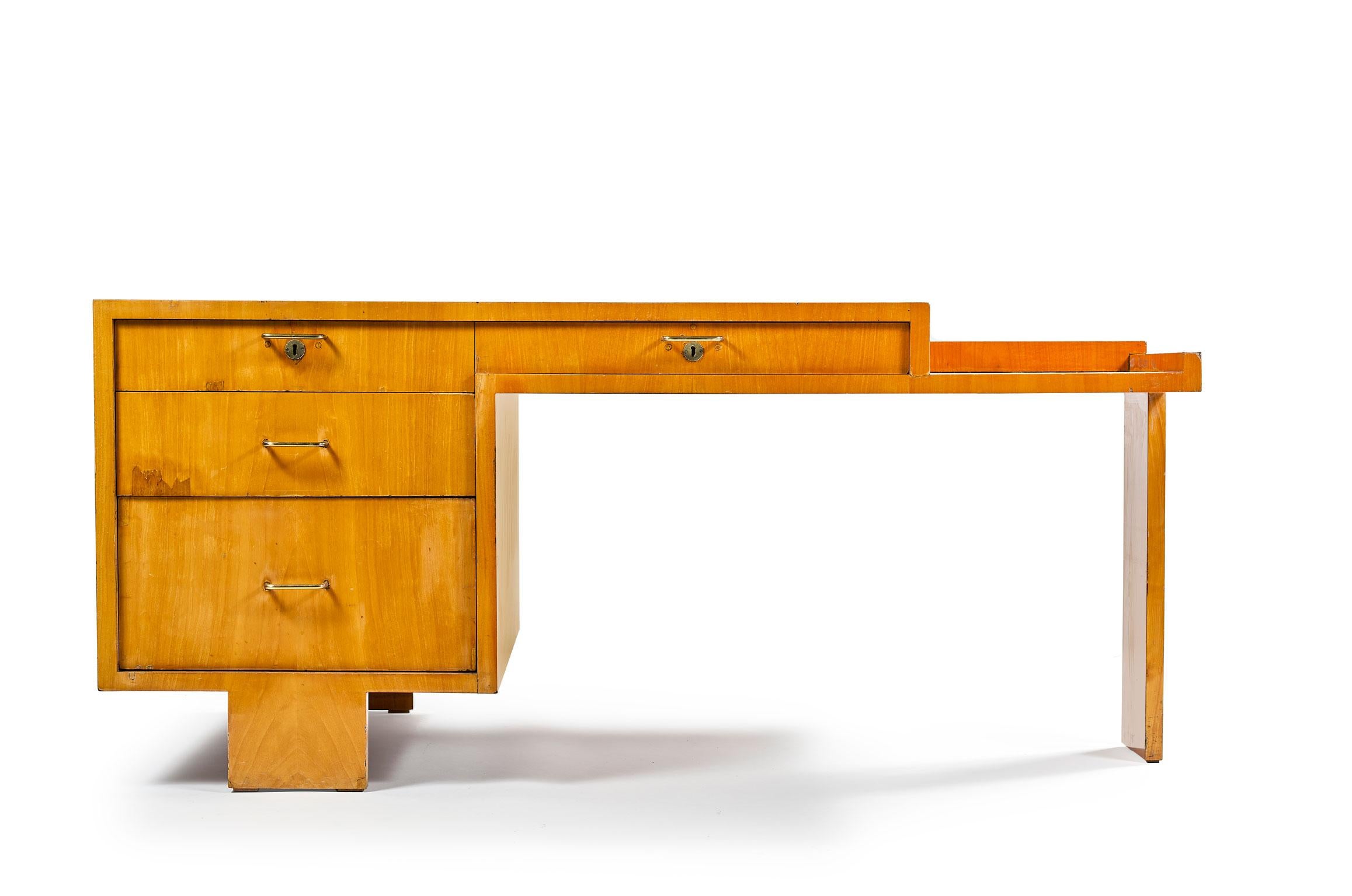 French Jacques Quinet Desk 1960 For Sale
