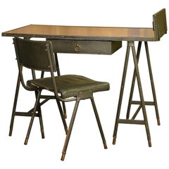 Scrivania e sedia Jacques Quinet Francia 1960-1965