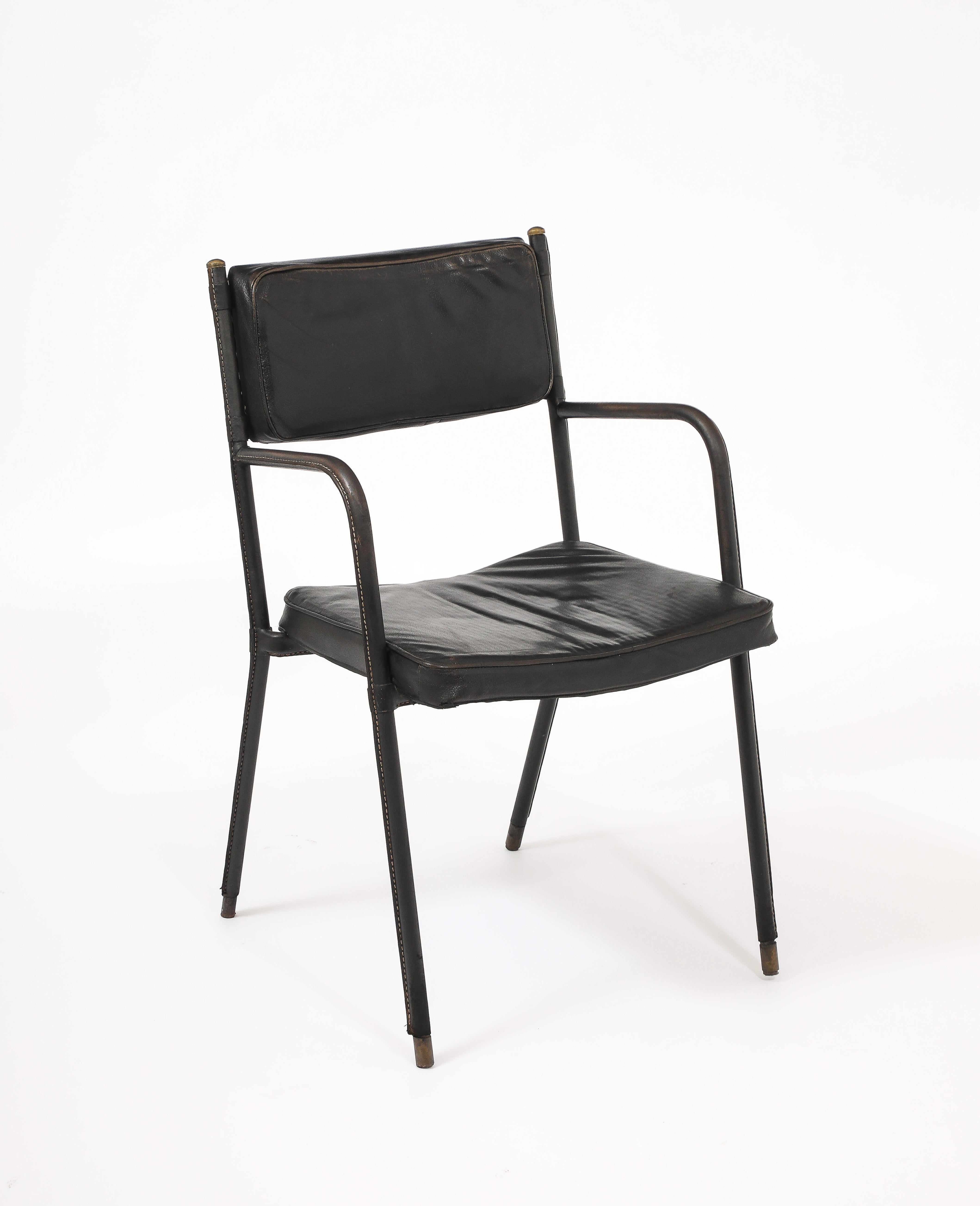 Jacques Quinet Schreibtischsessel, Frankreich 1950er Jahre im Angebot 6
