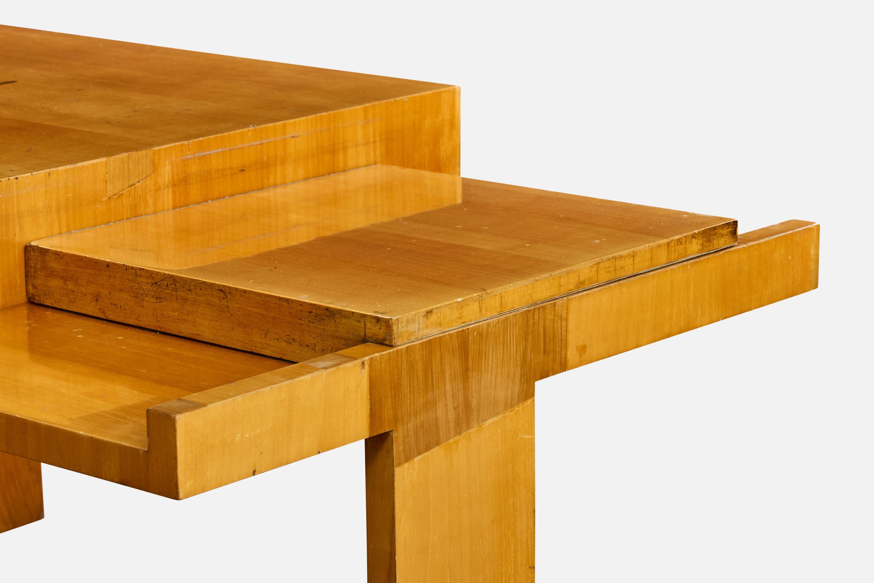 Jacques Quinet, Desk, Cherrywood, Brass, France, 1960 im Angebot 4