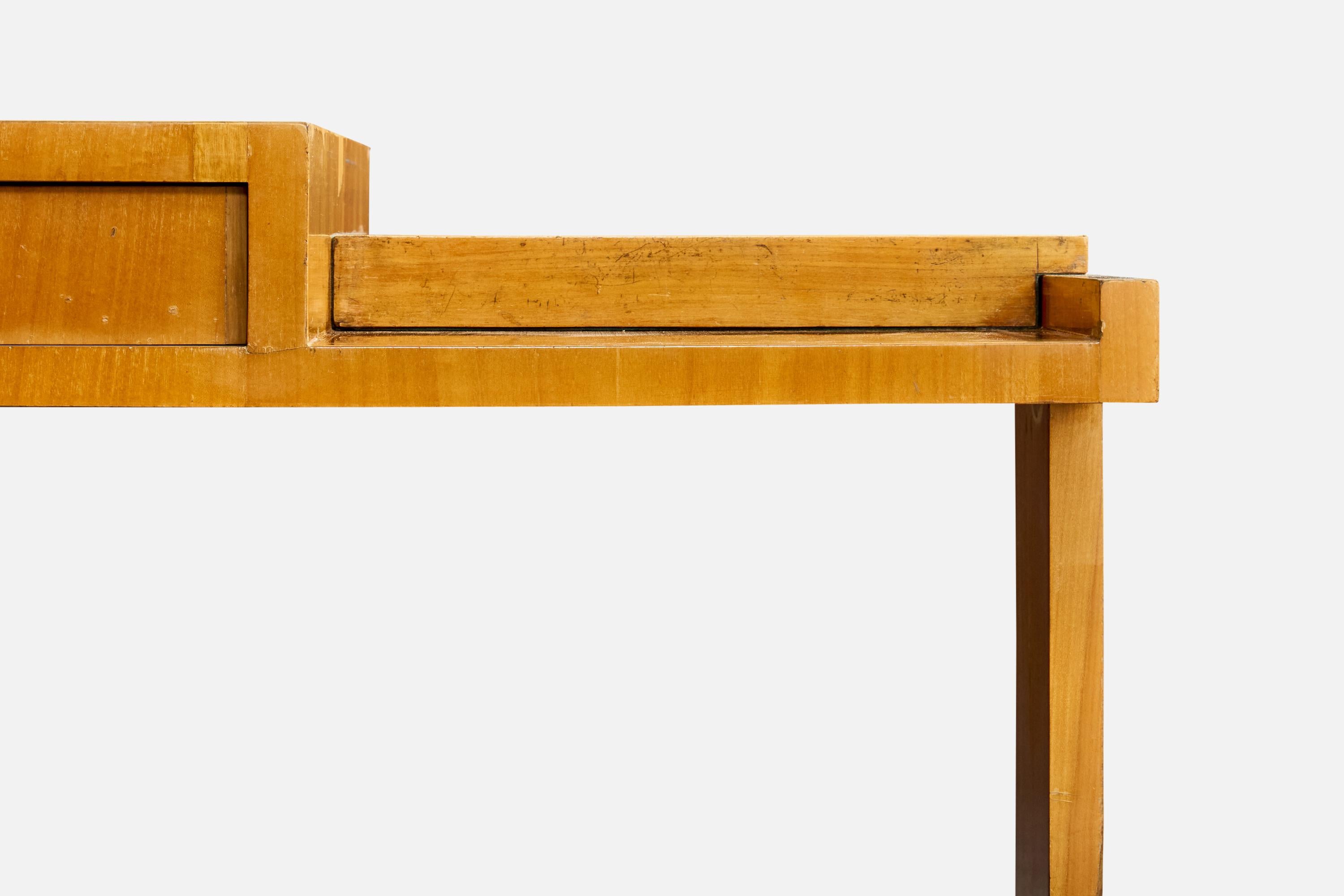 Jacques Quinet, Desk, Cherrywood, Brass, France, 1960 im Angebot 9