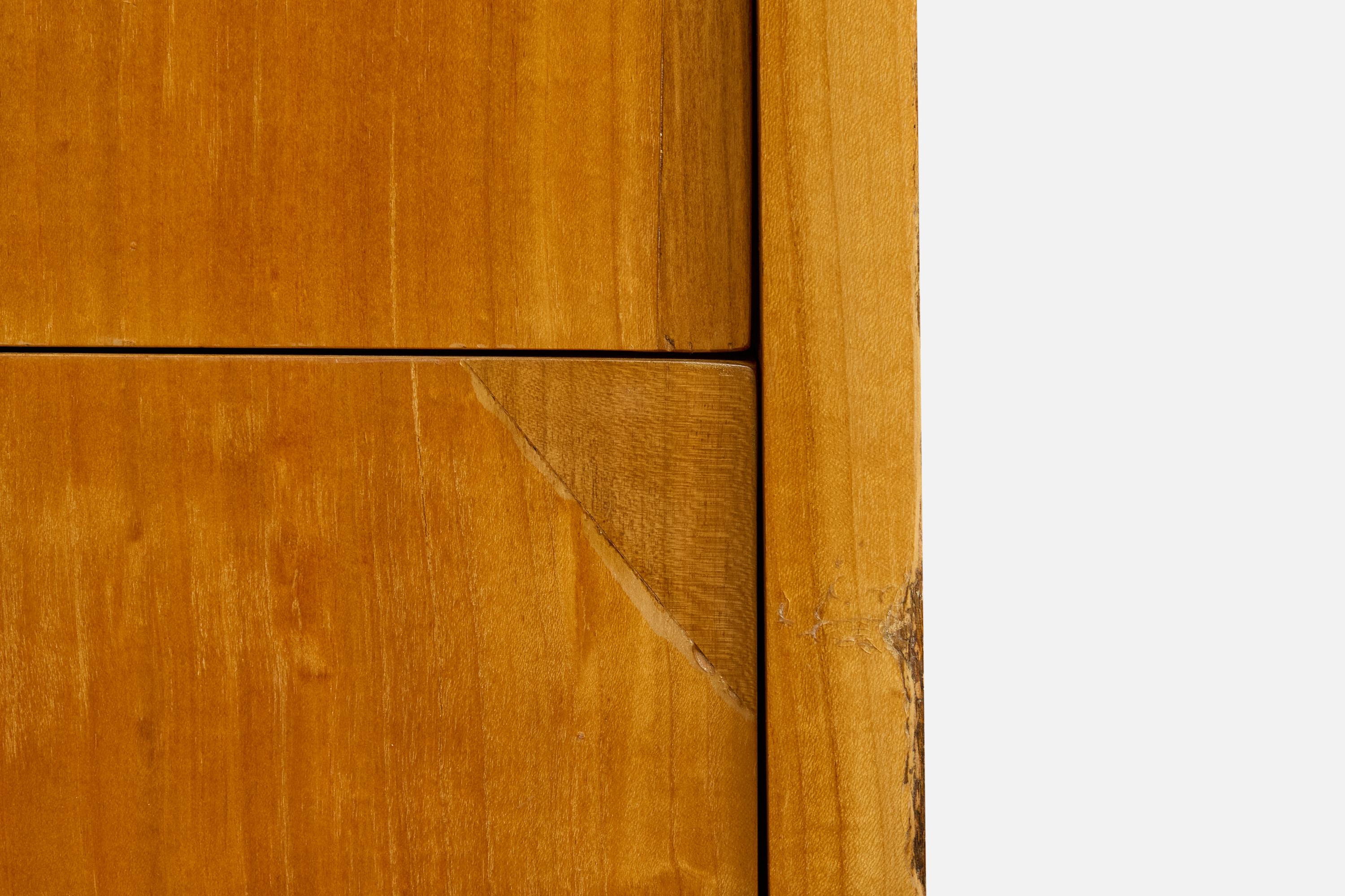 Jacques Quinet, Desk, Cherrywood, Brass, France, 1960 (Moderne der Mitte des Jahrhunderts) im Angebot