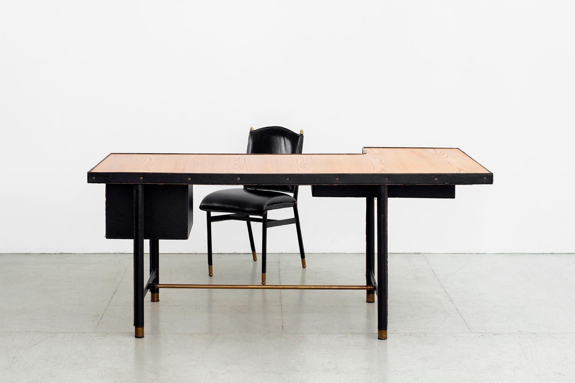 Leather Jacques Quinet Executive Desk