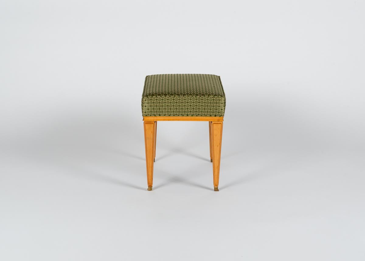 A charming little rectangular stool by Jacques Quinet.