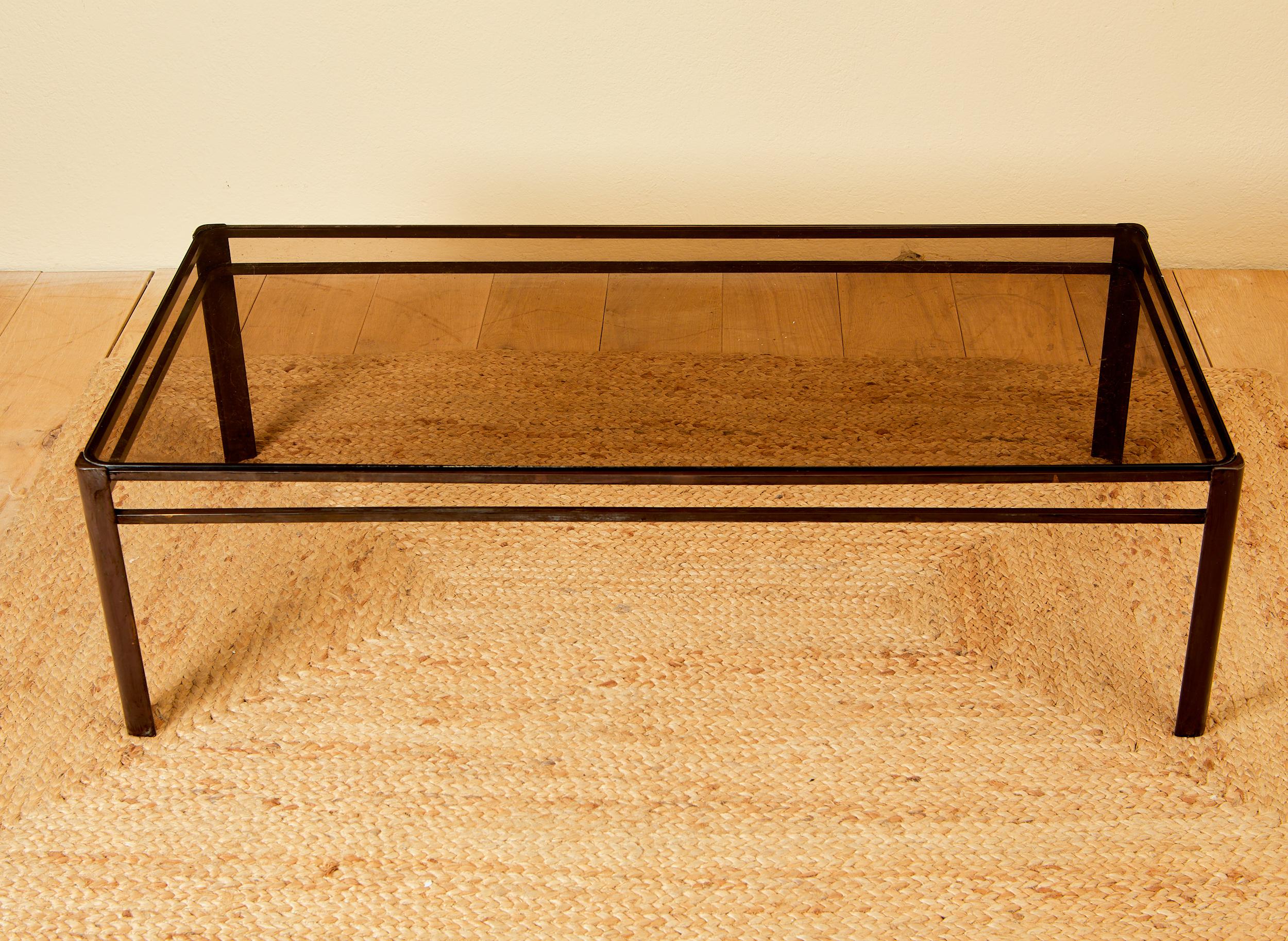 Late 20th Century Jacques Quinet for Mallabert, coffee table, bronze, circa 1970, France.