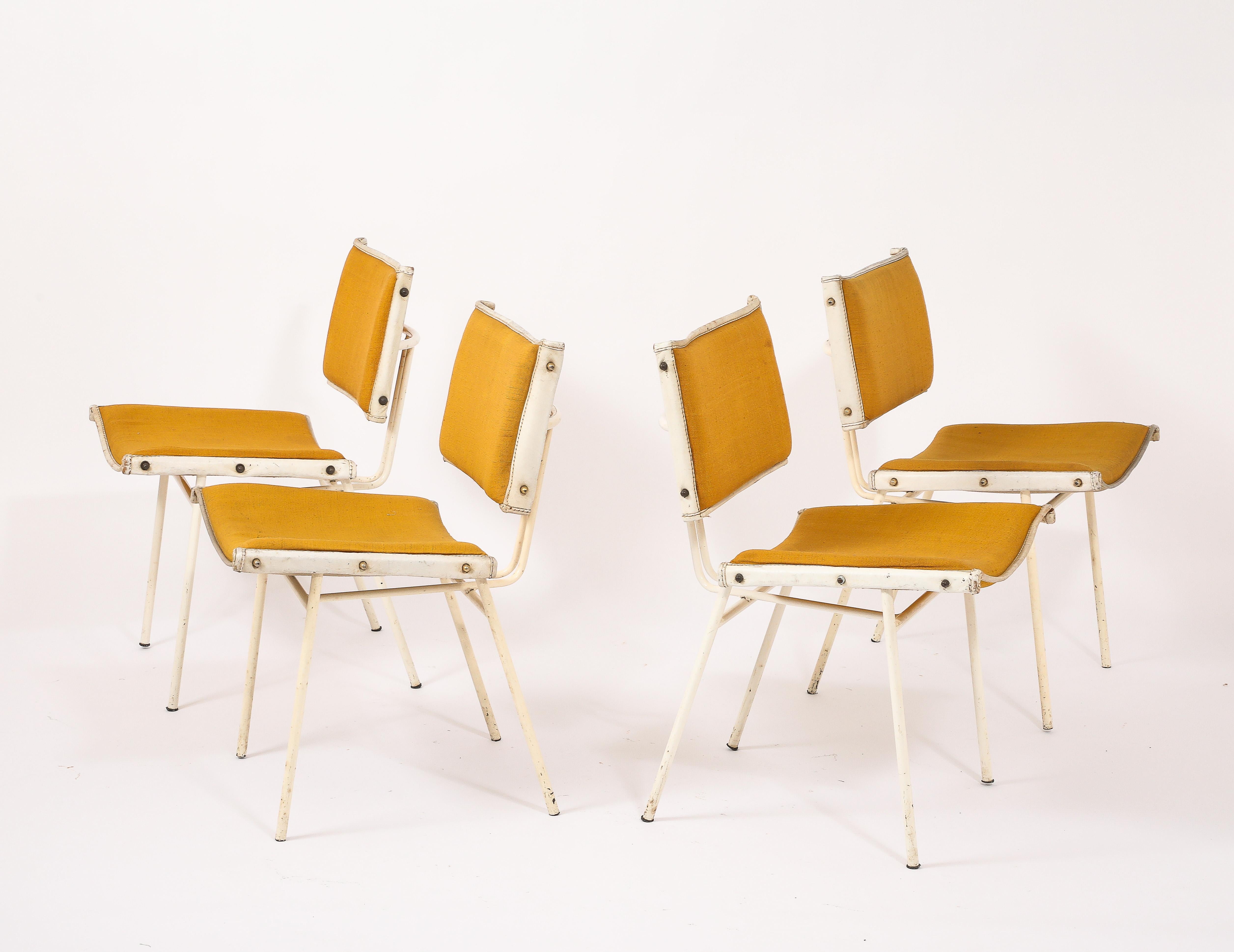 Jacques Quinet Marigold Esszimmerstühle, Frankreich 1950er Jahre im Angebot 7