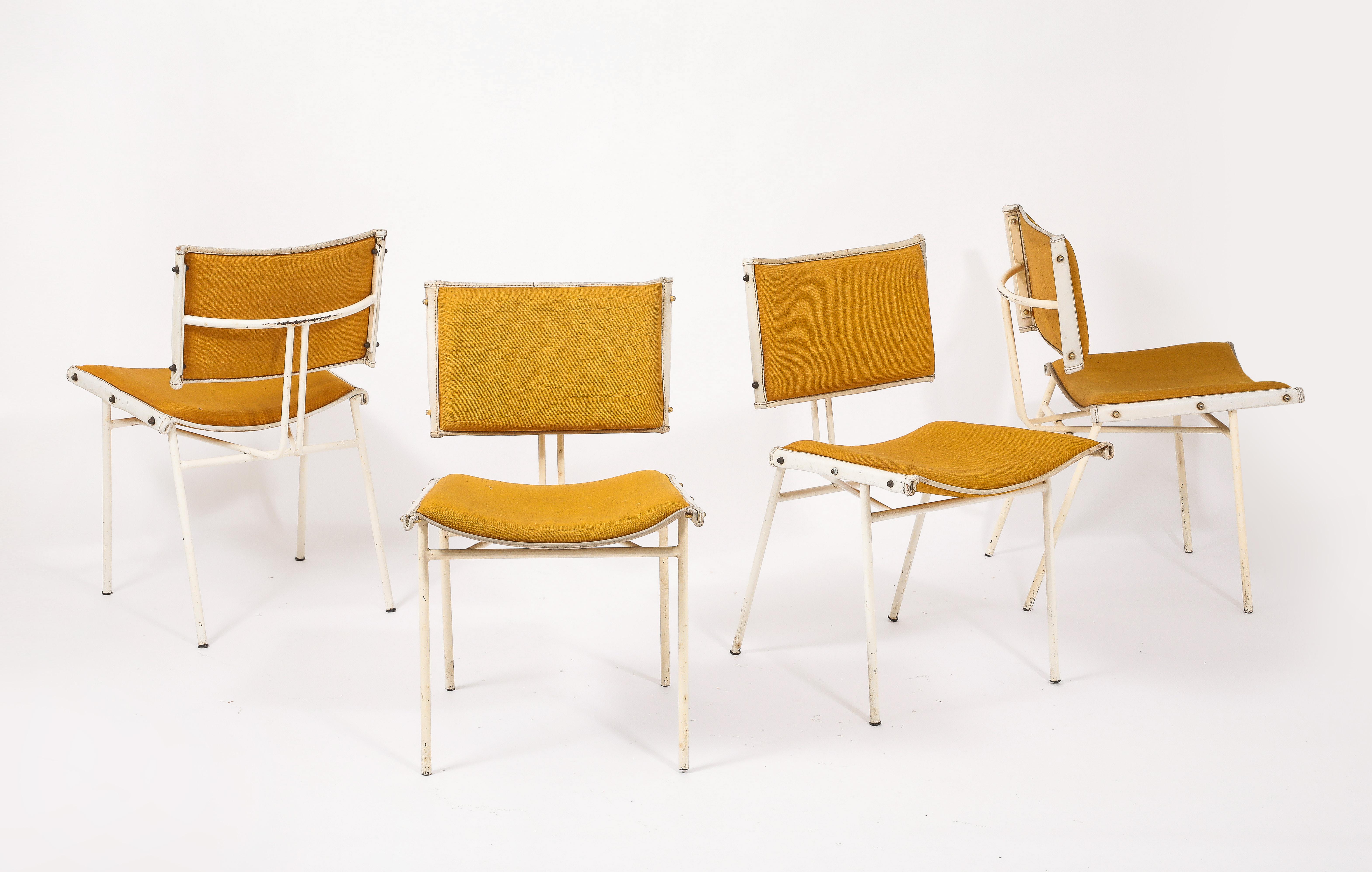 Jacques Quinet Marigold Esszimmerstühle, Frankreich 1950er Jahre im Angebot 8