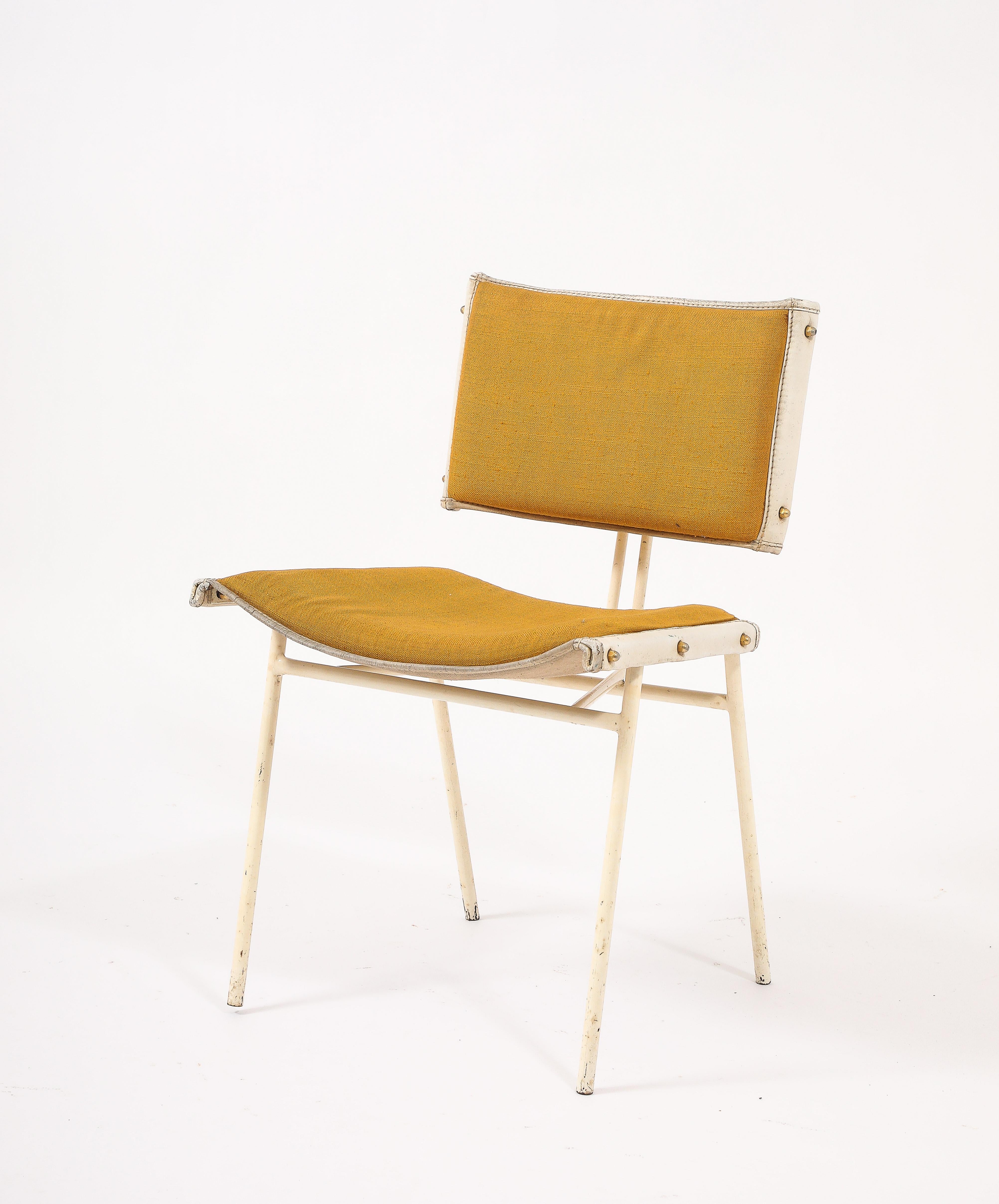 Jacques Quinet Marigold Esszimmerstühle, Frankreich 1950er Jahre (Moderne der Mitte des Jahrhunderts) im Angebot