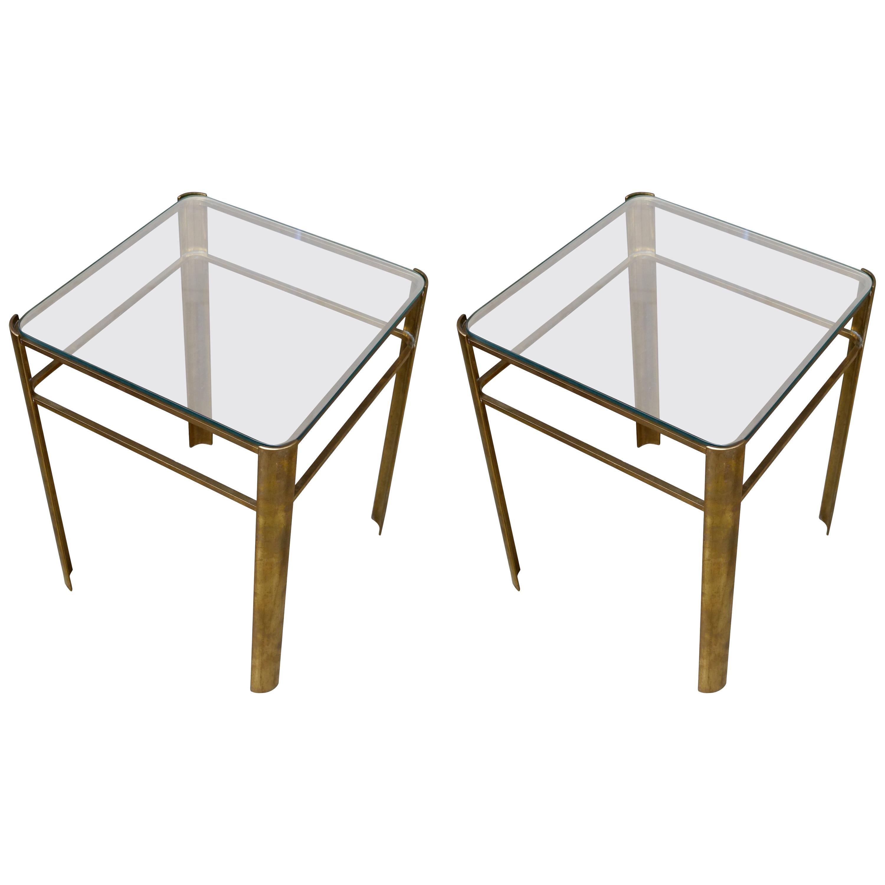Jacques Quinet Pair Coffee Tables, France, Midcentury