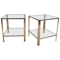 Jacques Quinet Pair Coffee Tables, France, Midcentury