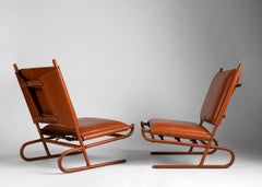 Jacques Quinet, Pair Lounge Chairs, France, circa 1955