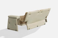 Jacques Quinet, Settee, Leather, Hide, Metal, France, 1970s