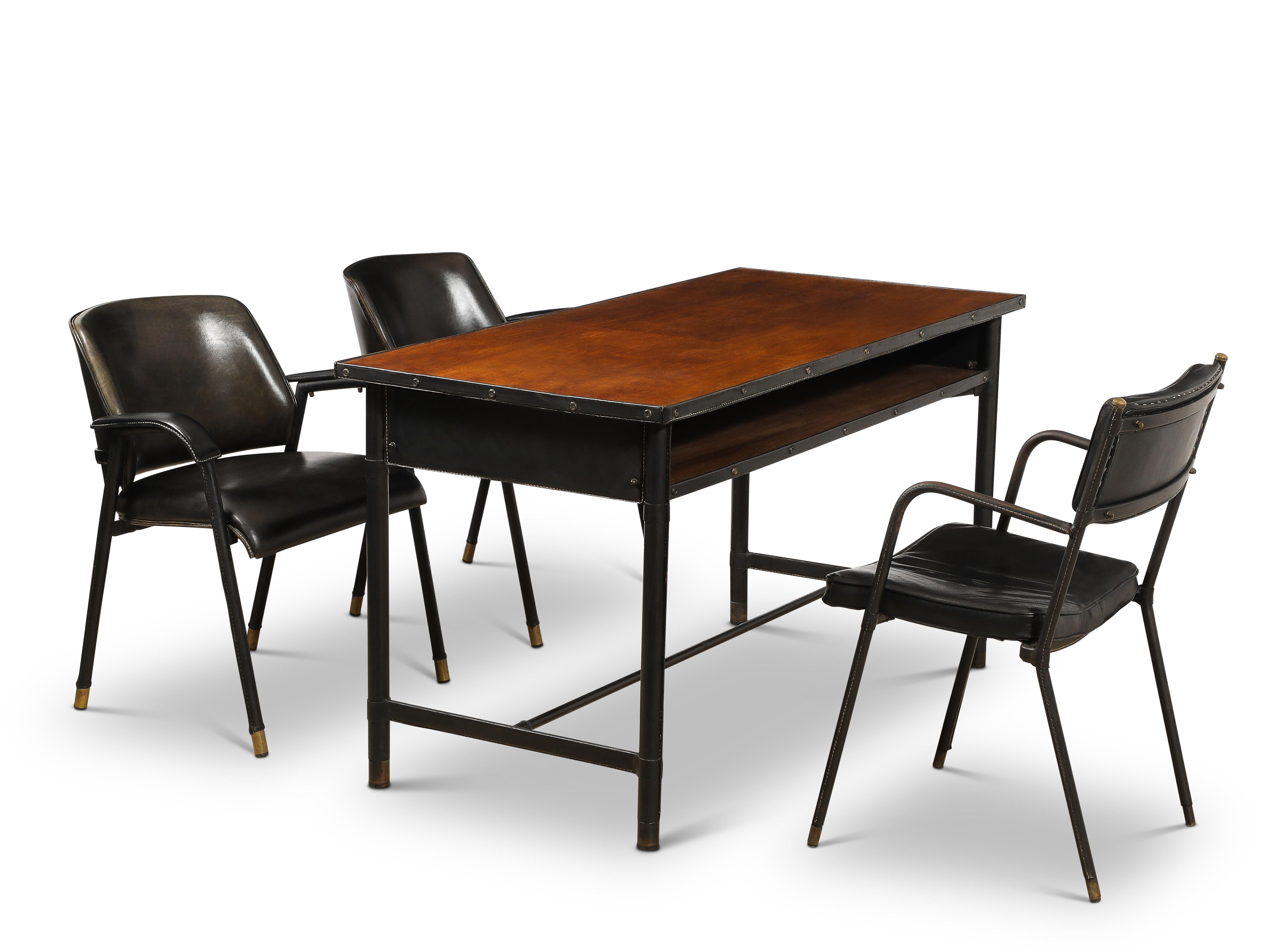 Jacques Quinet Two Tiered Desk, France 1950's In condizioni buone in vendita a New York, NY