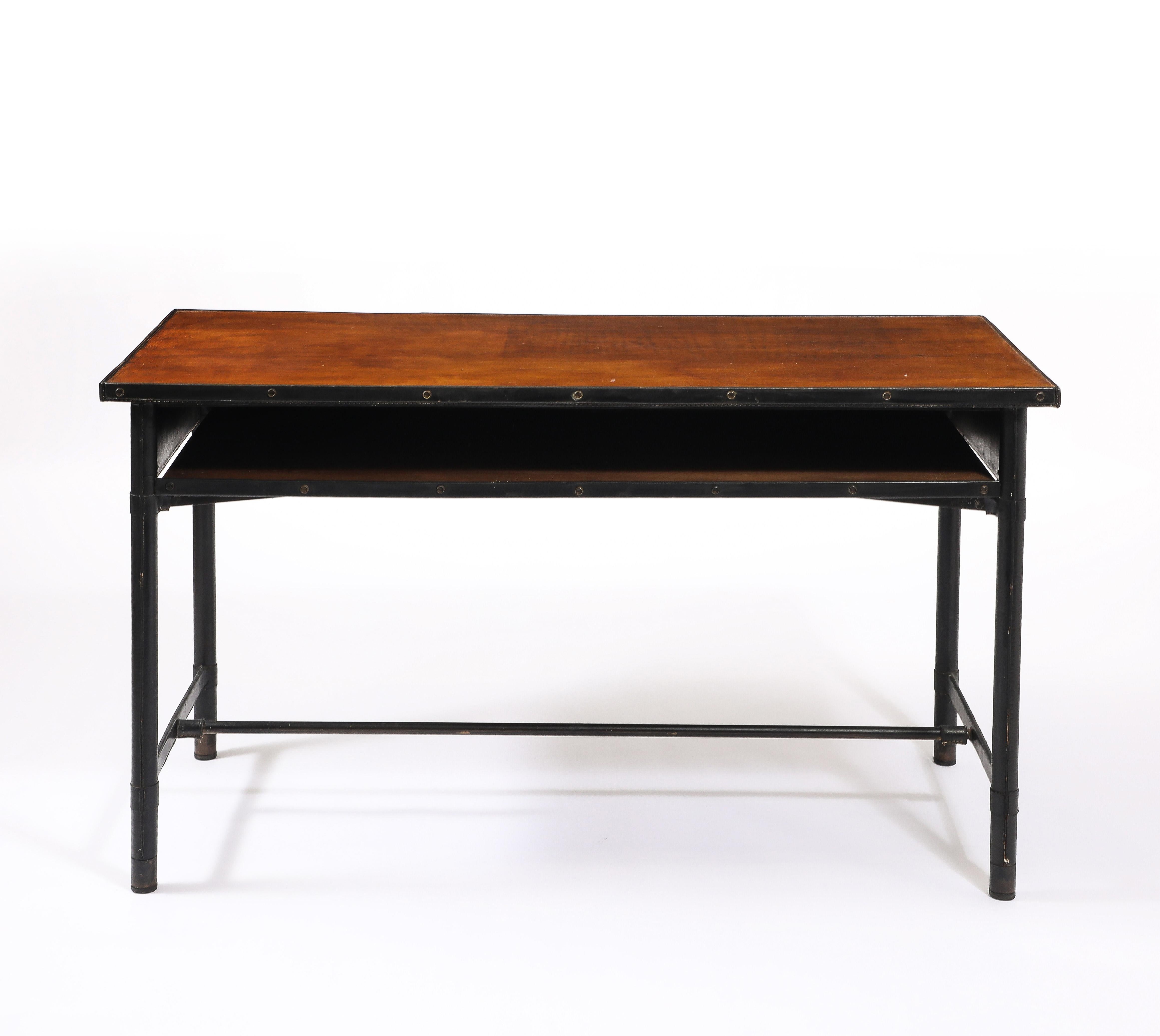 XX secolo Jacques Quinet Two Tiered Desk, France 1950's in vendita