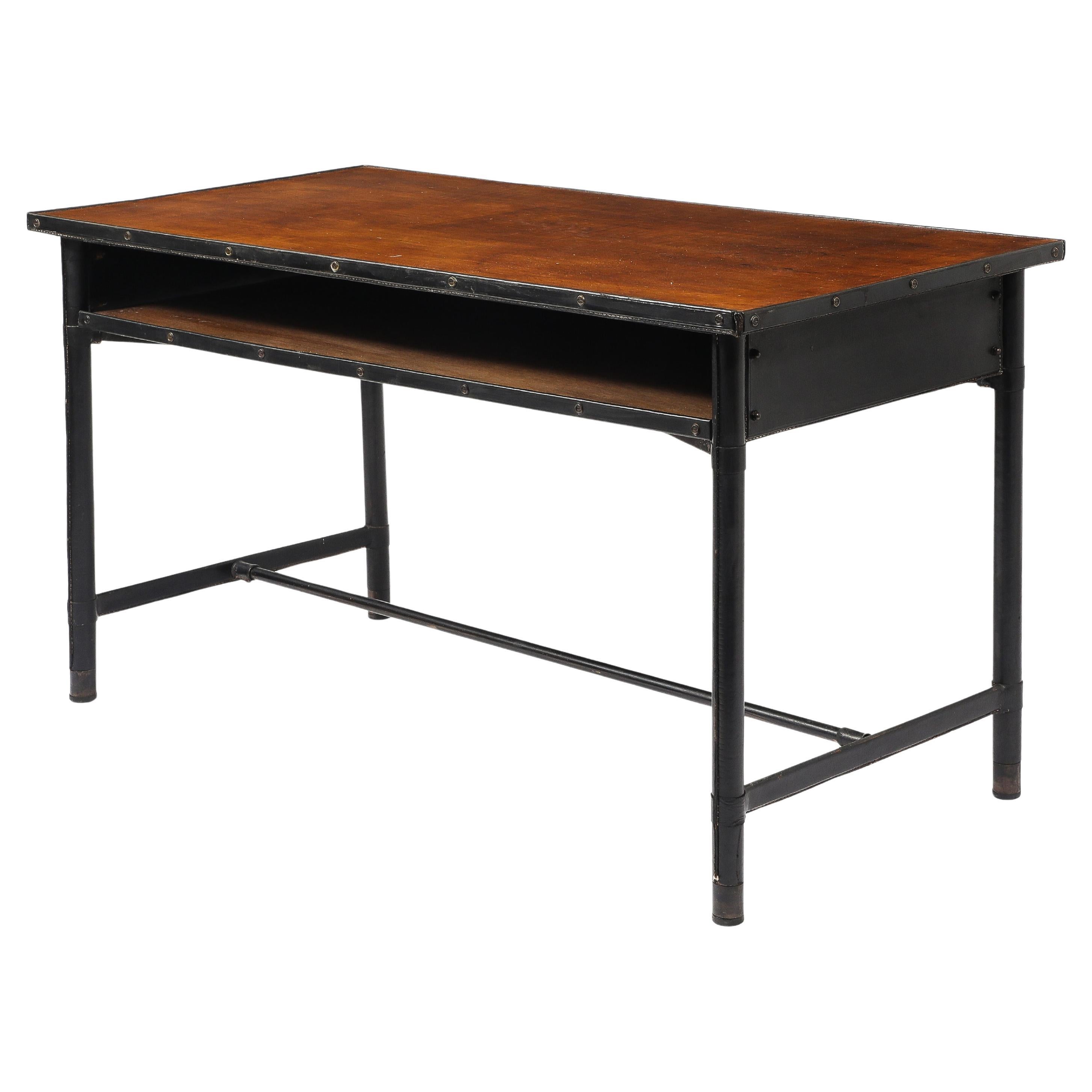 Jacques Quinet Two Tiered Desk, France 1950's