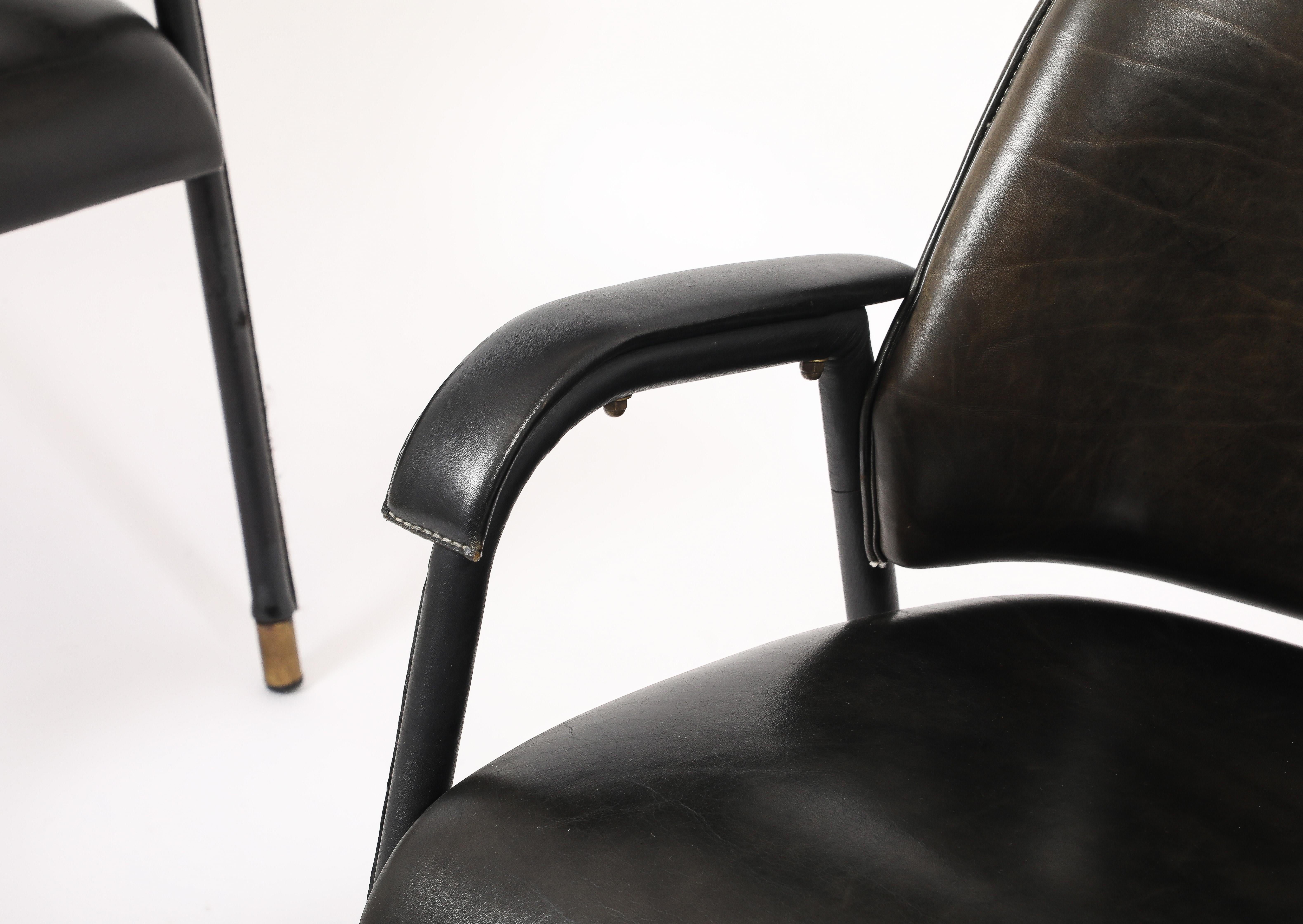 Jacques Quinet Besucherstühle, Frankreich 1950er Jahre im Angebot 4