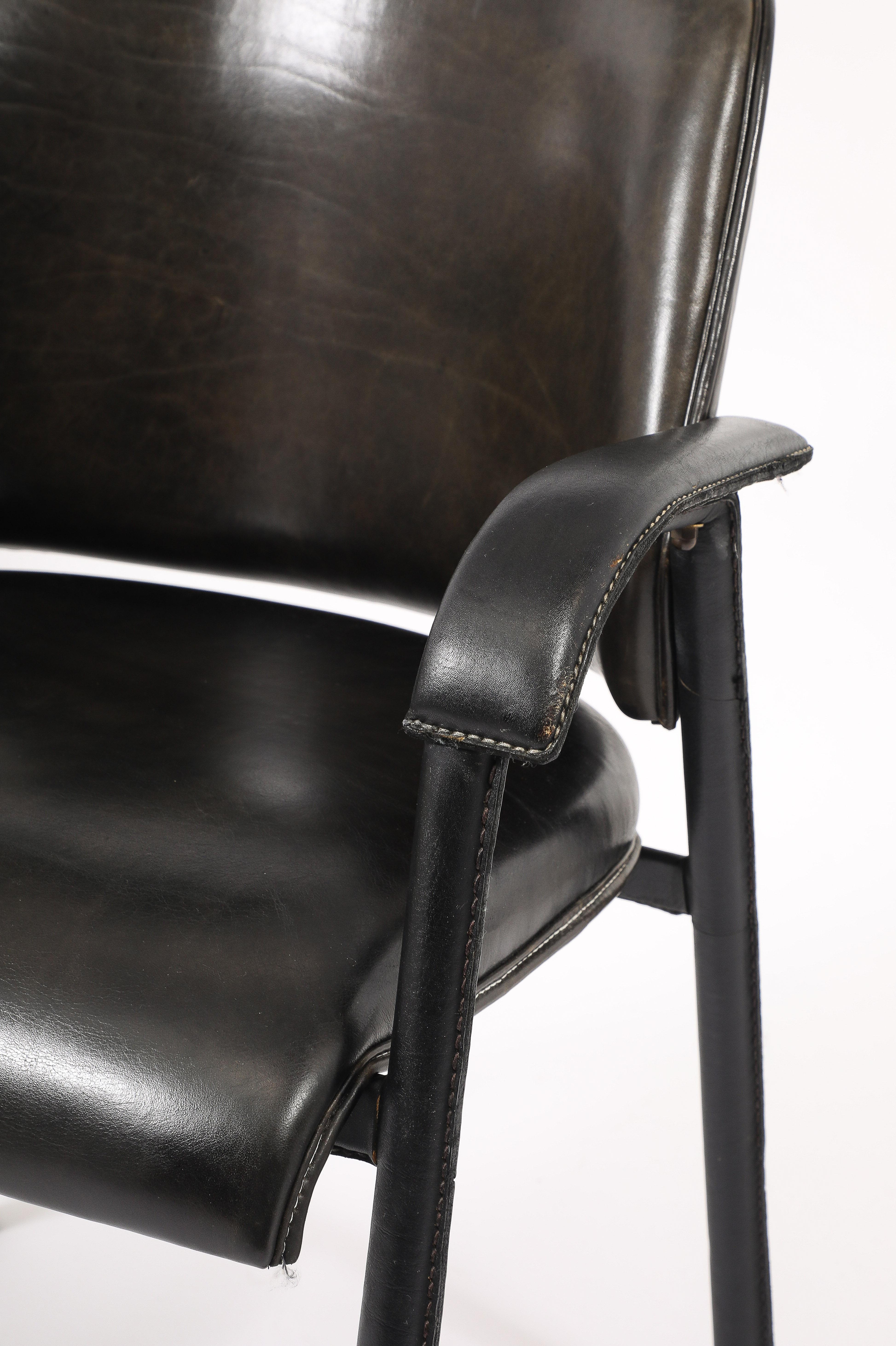 Jacques Quinet Besucherstühle, Frankreich 1950er Jahre im Angebot 6