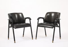 Jacques Quinet Visitor Chairs, France 1950's