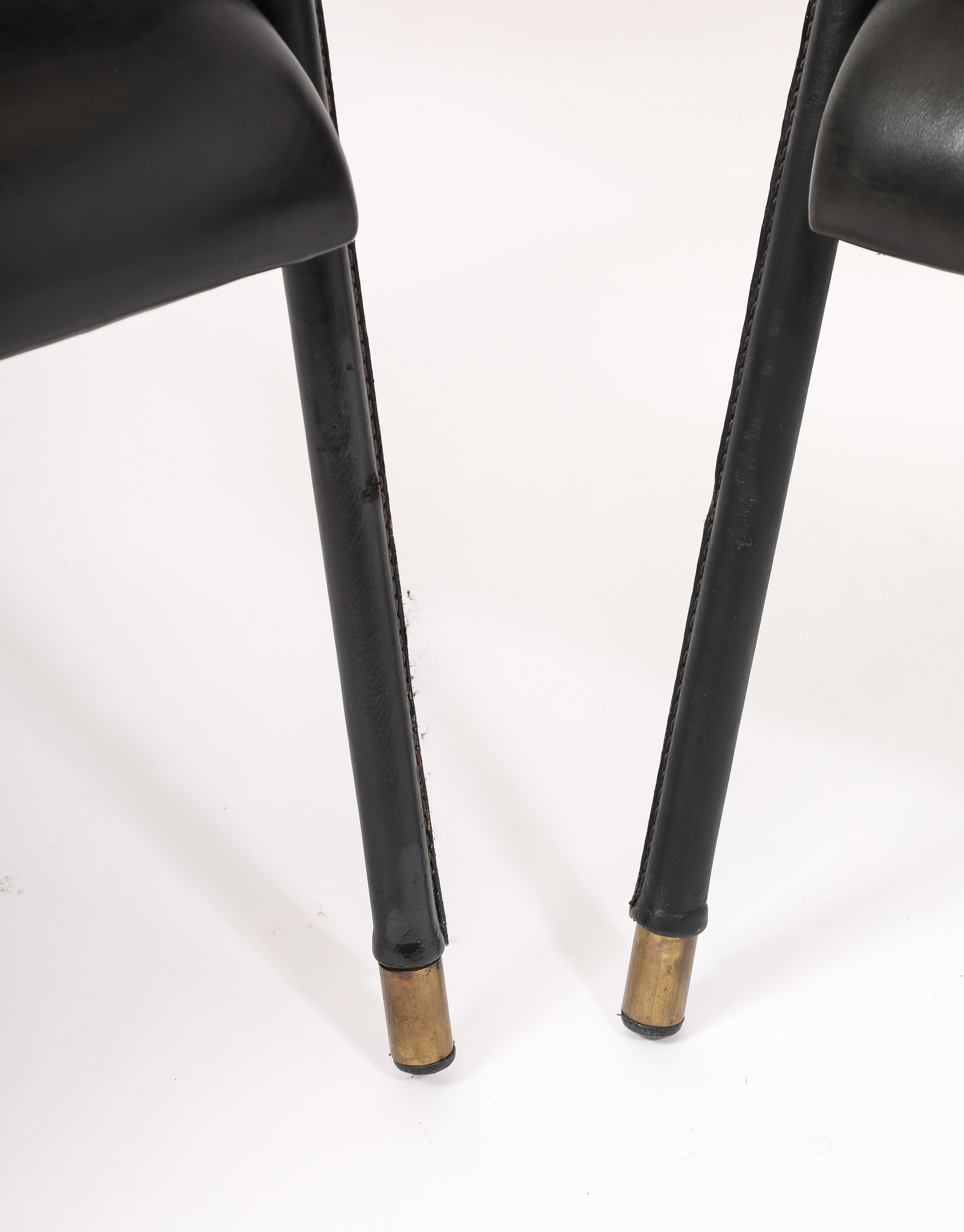 Jacques Quinet Besucherstühle, Frankreich 1950er Jahre (Französisch) im Angebot