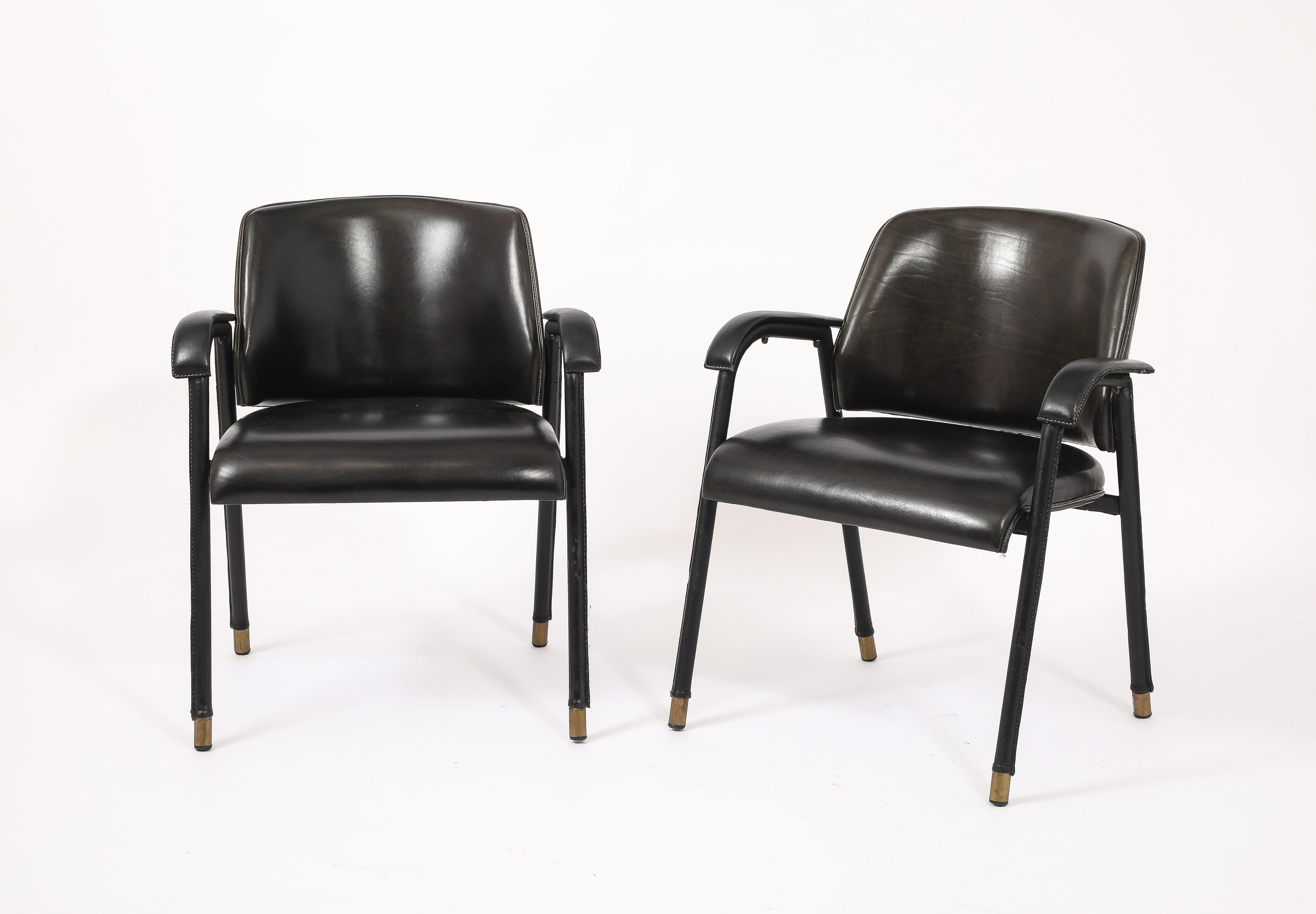 Jacques Quinet Besucherstühle, Frankreich 1950er Jahre im Zustand „Gut“ im Angebot in New York, NY