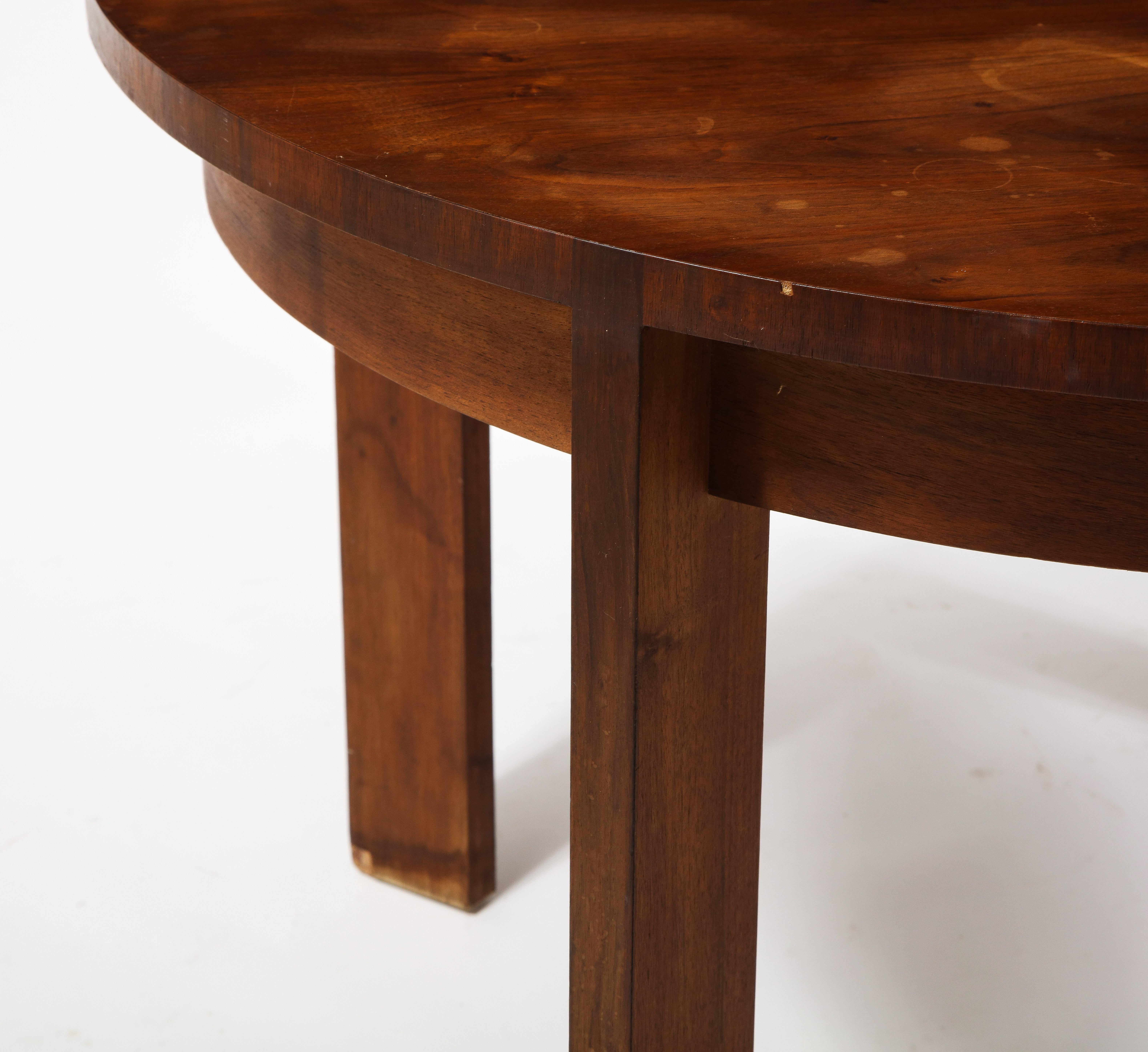 Modern Jacques Quinet Walnut Dining Table, France 1950's 