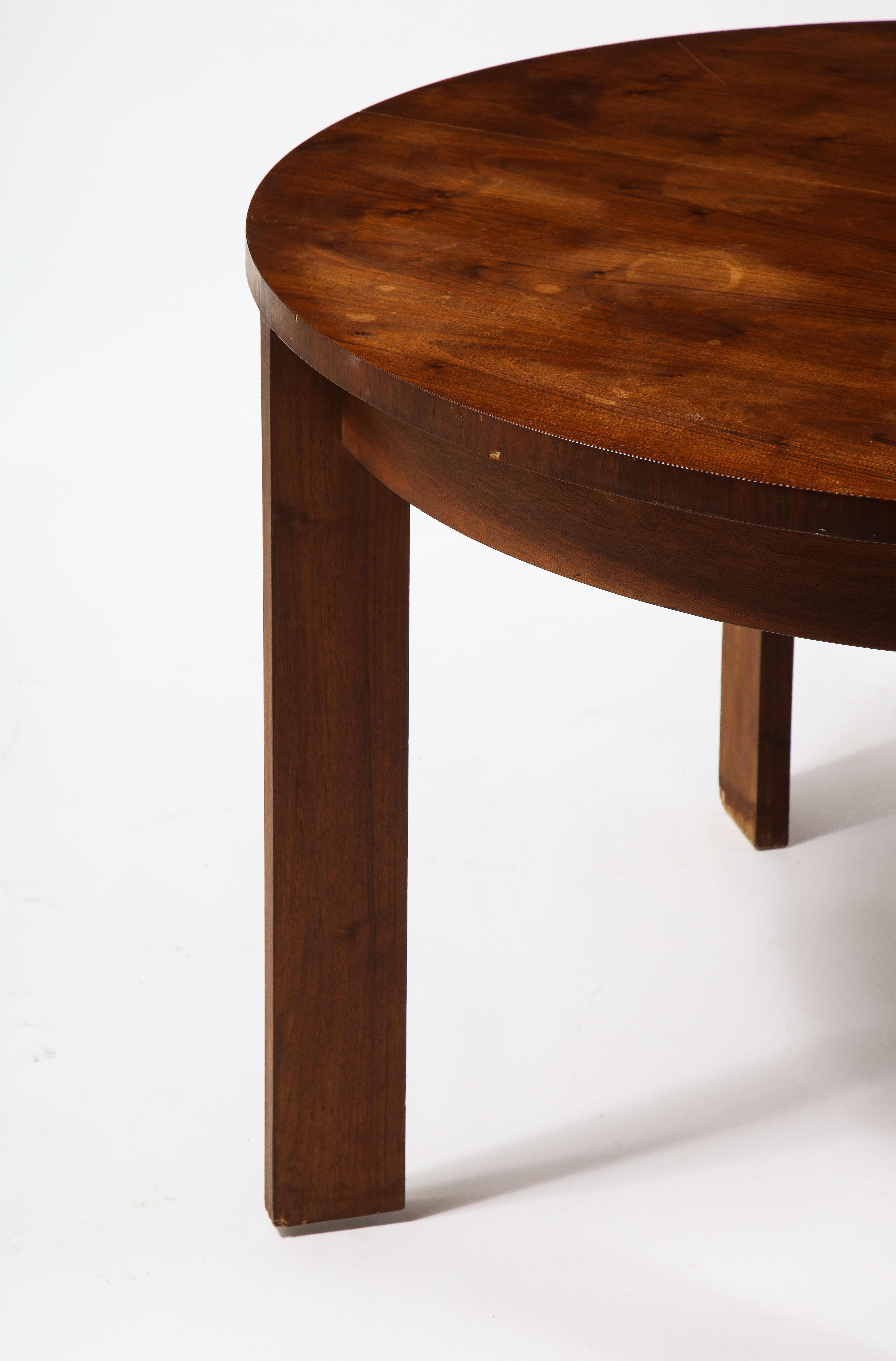 20th Century Jacques Quinet Walnut Dining Table, France 1950's 