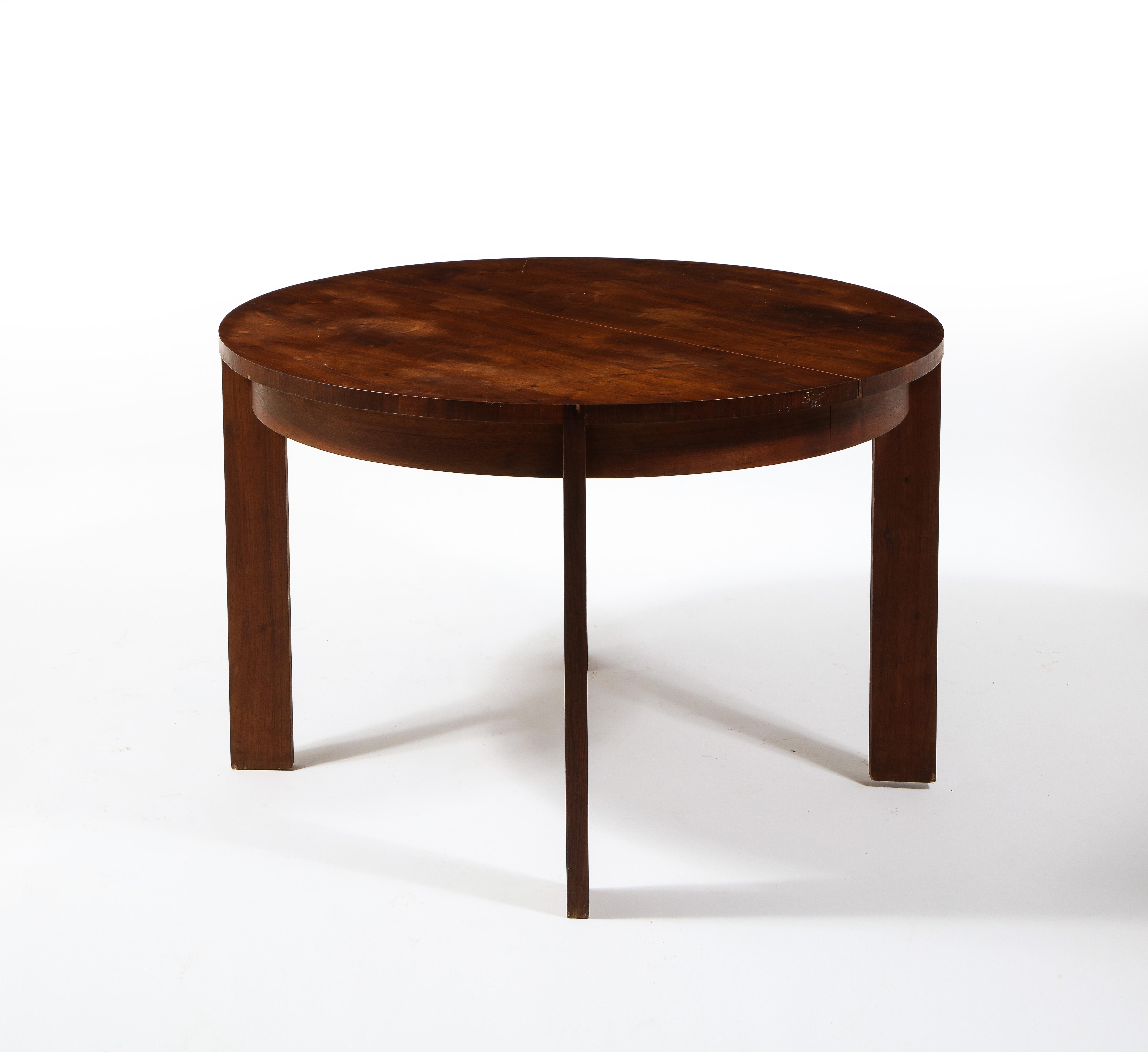 Jacques Quinet Walnut Dining Table, France 1950's  1