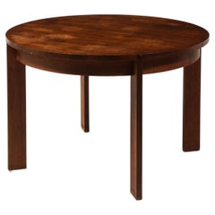 Jacques Quinet Walnut Dining Table, France 1950's
