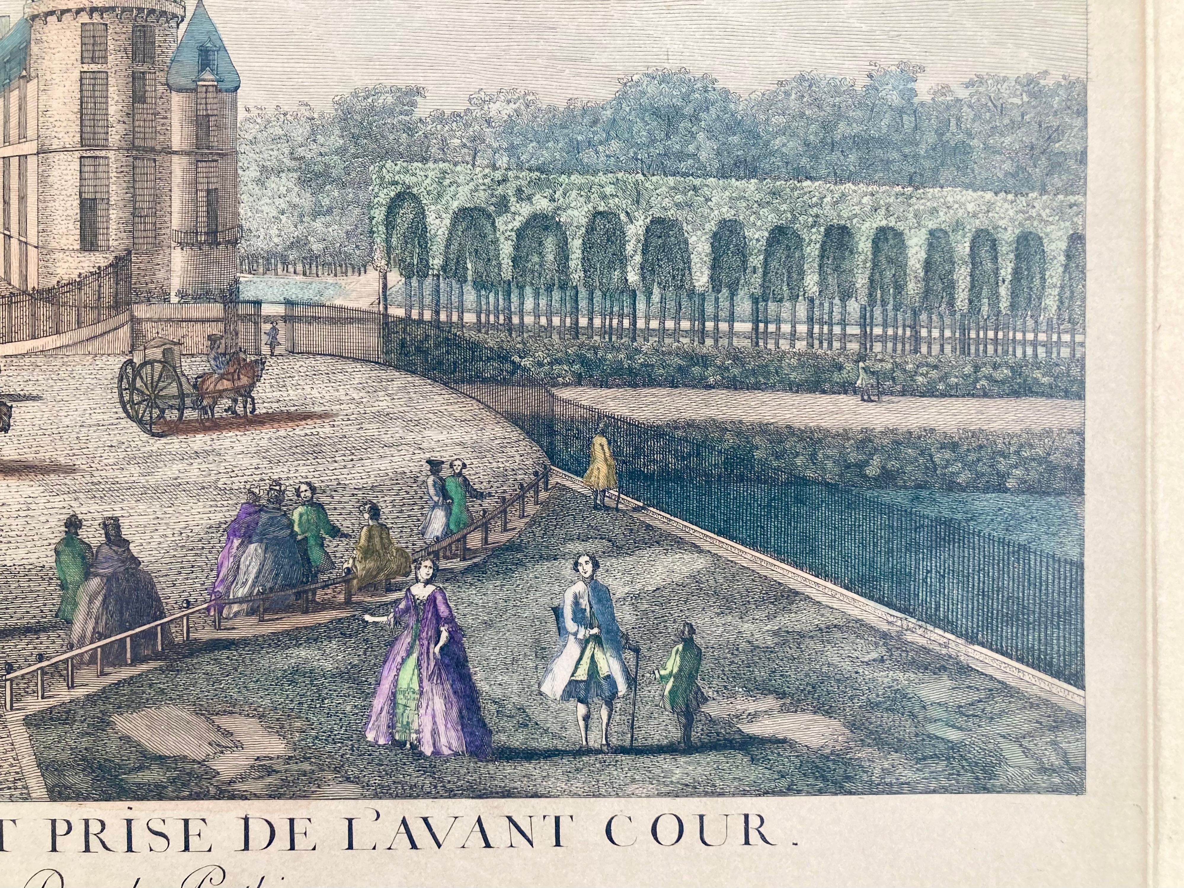 Jacques Rigaud Gravur Chateau Rambouillet (Französisch) im Angebot