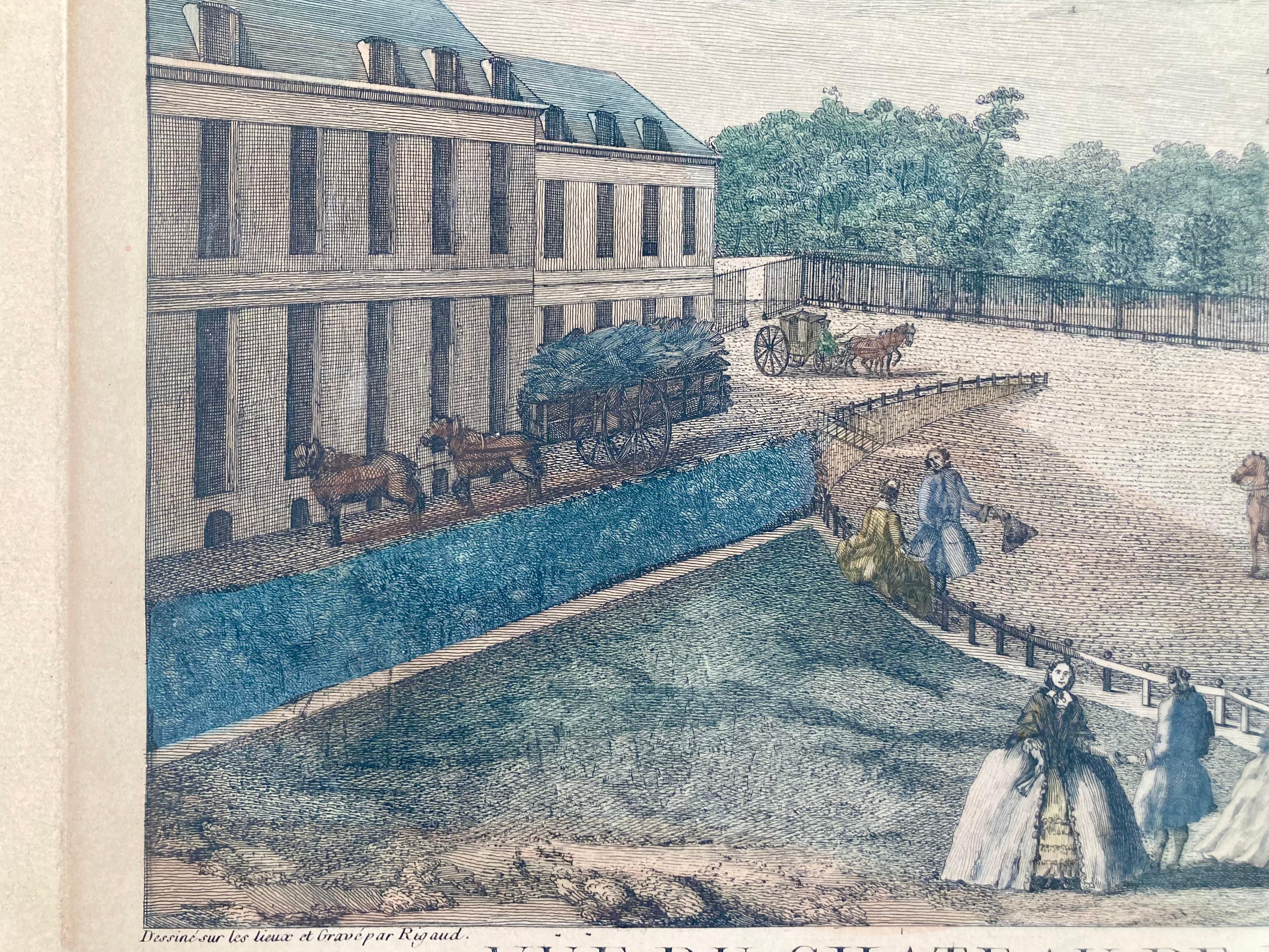 Jacques Rigaud Gravur Chateau Rambouillet im Angebot 1