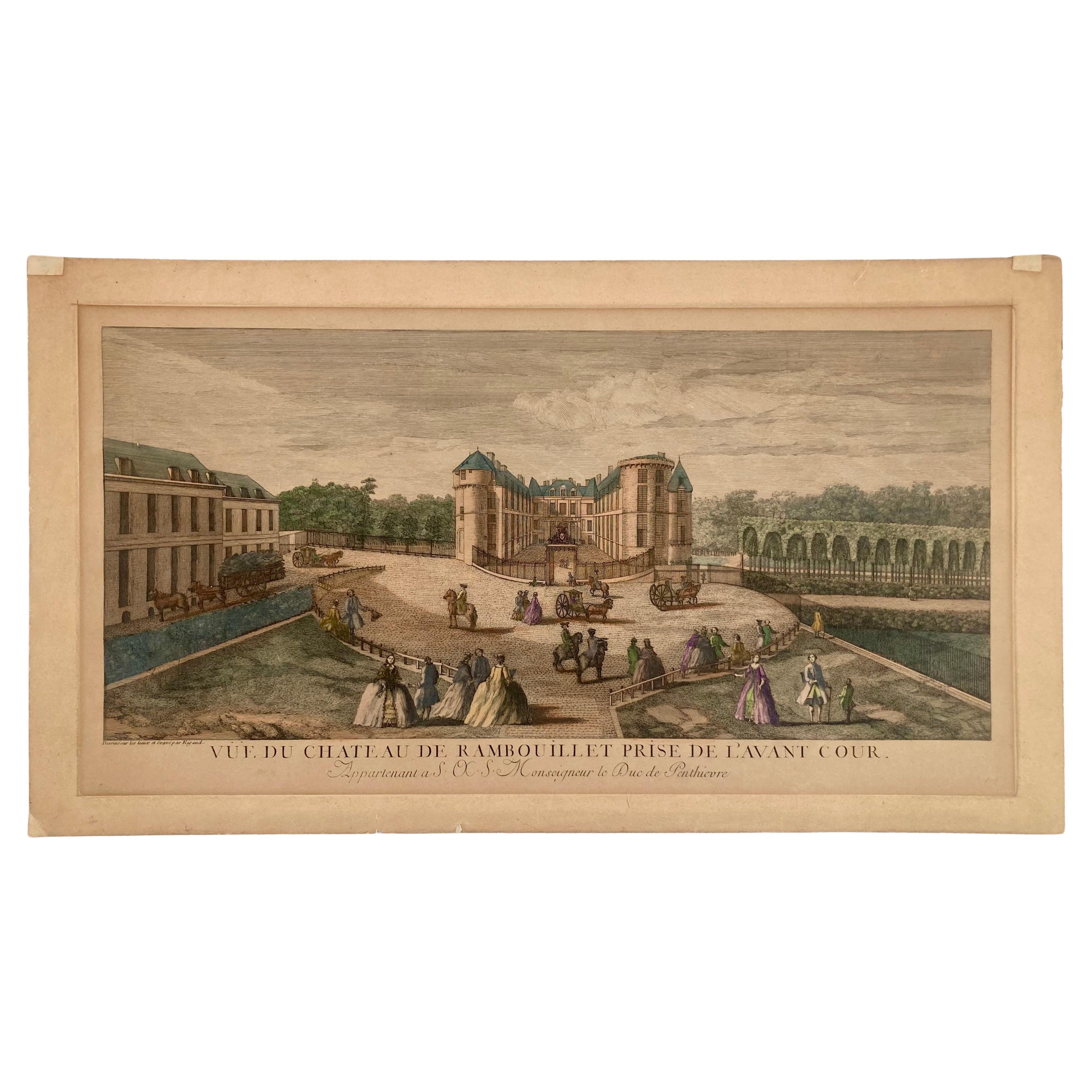 Jacques Rigaud Gravur Chateau Rambouillet