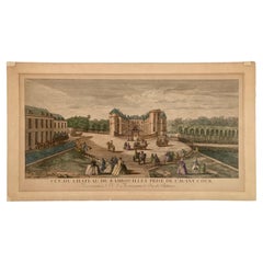 Antique Jacques Rigaud Egraving Chateau Rambouillet