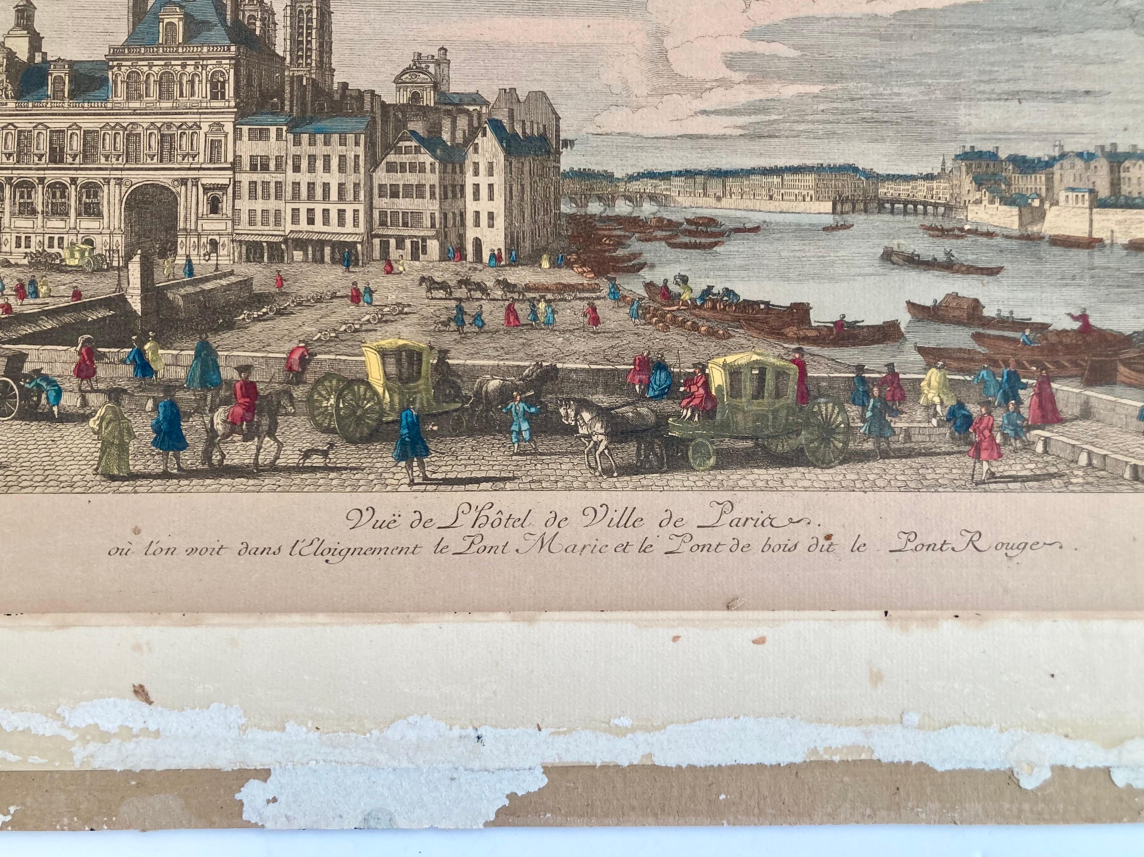 Jacques Rigaud Gravur Hotel De Ville, Hotel De Ville (Graviert) im Angebot