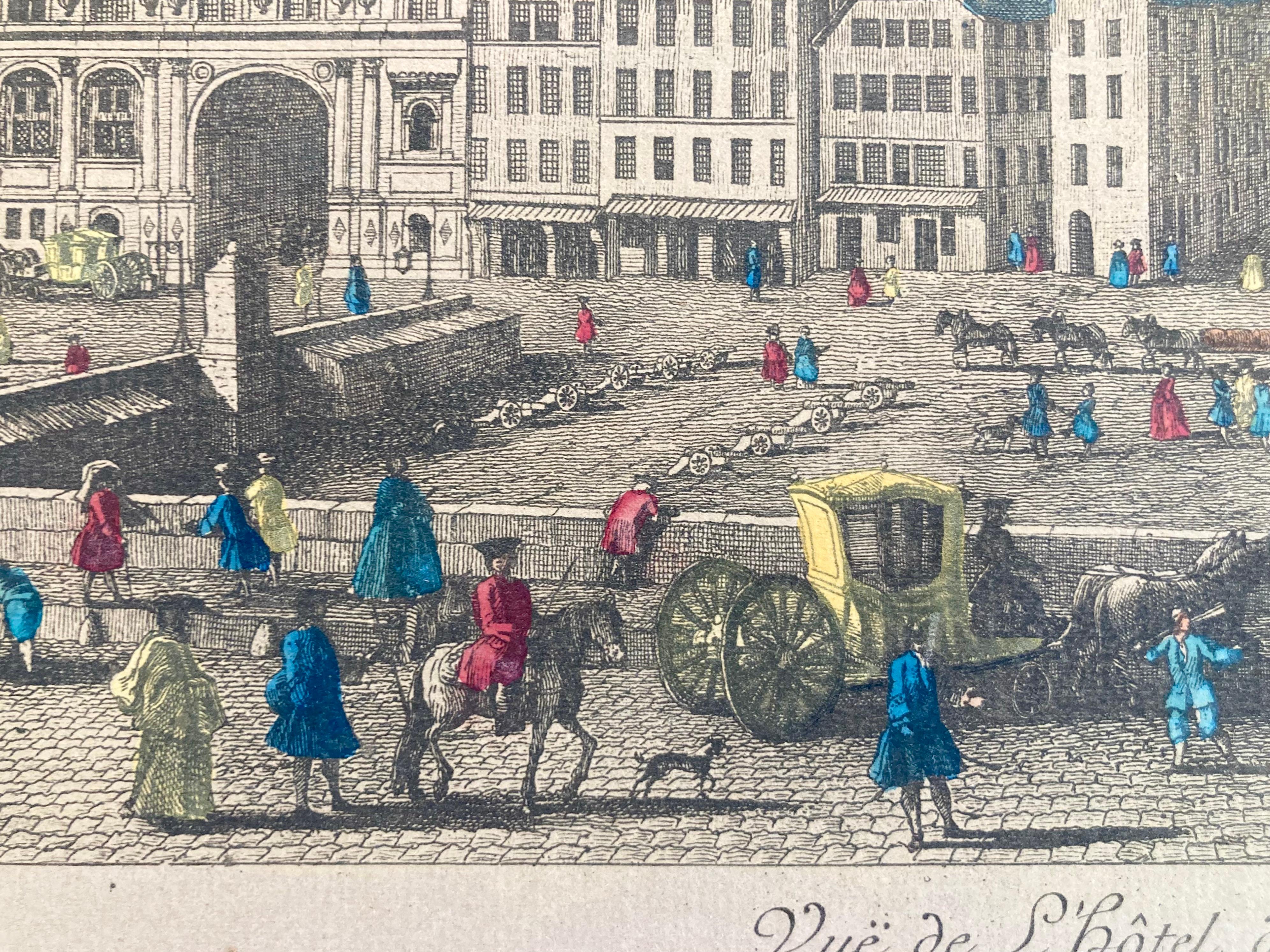 Jacques Rigaud Gravur Hotel De Ville, Hotel De Ville (Papier) im Angebot