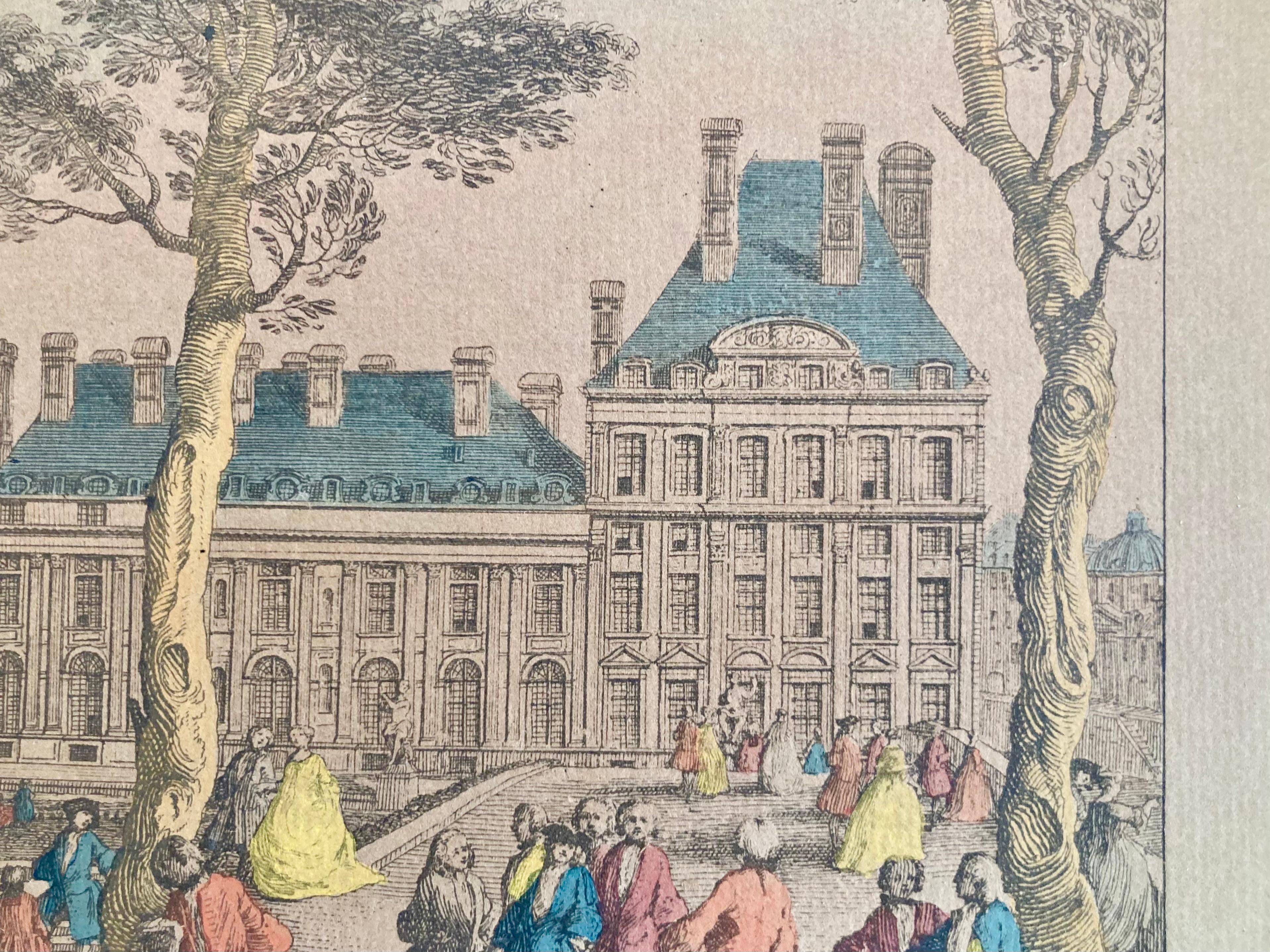 Engraved Jacques Rigaud Engraving Palais Des Thuilleries For Sale
