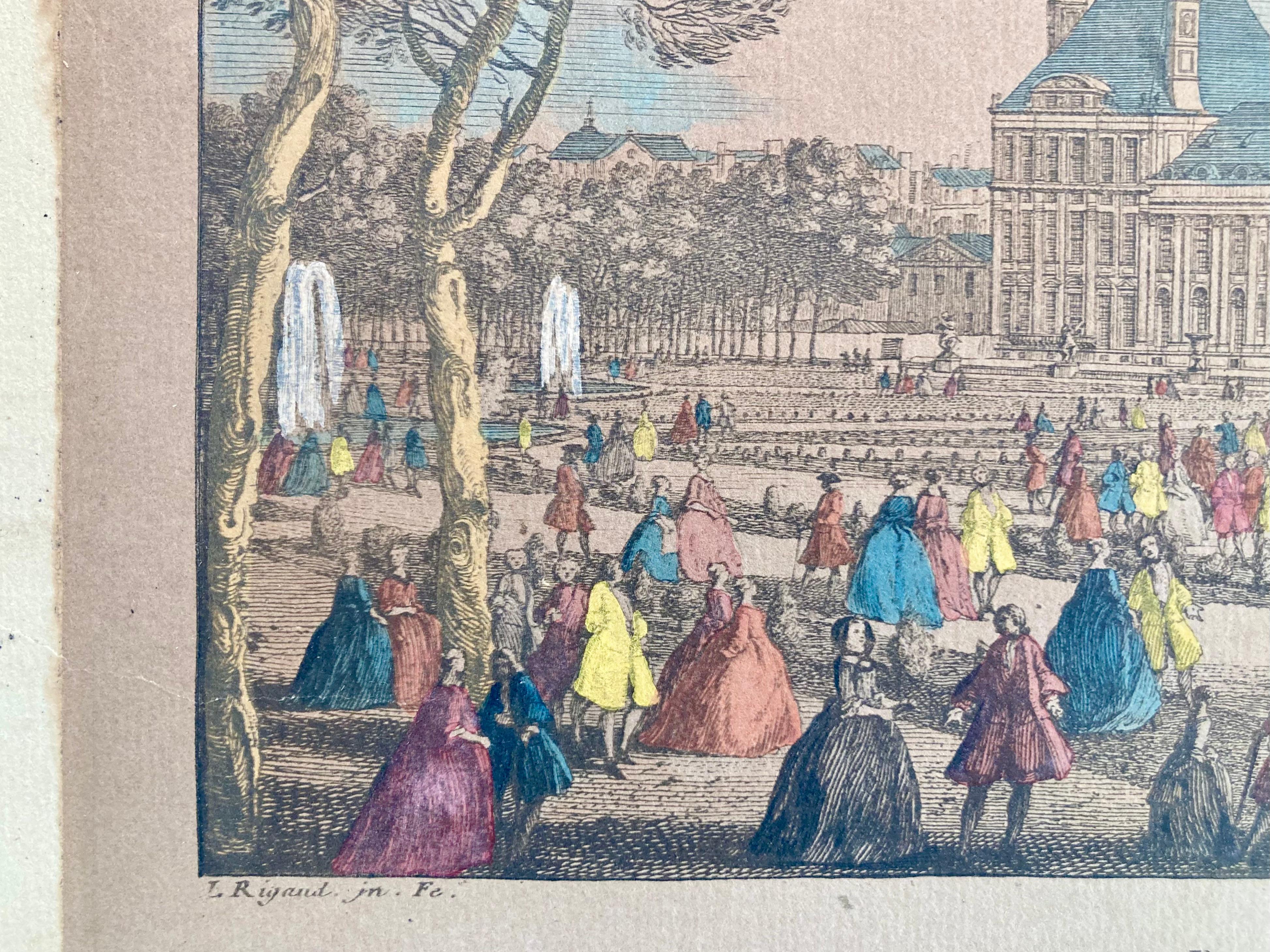 Paper Jacques Rigaud Engraving Palais Des Thuilleries For Sale