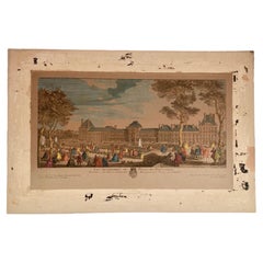 Antique Jacques Rigaud Engraving Palais Des Thuilleries