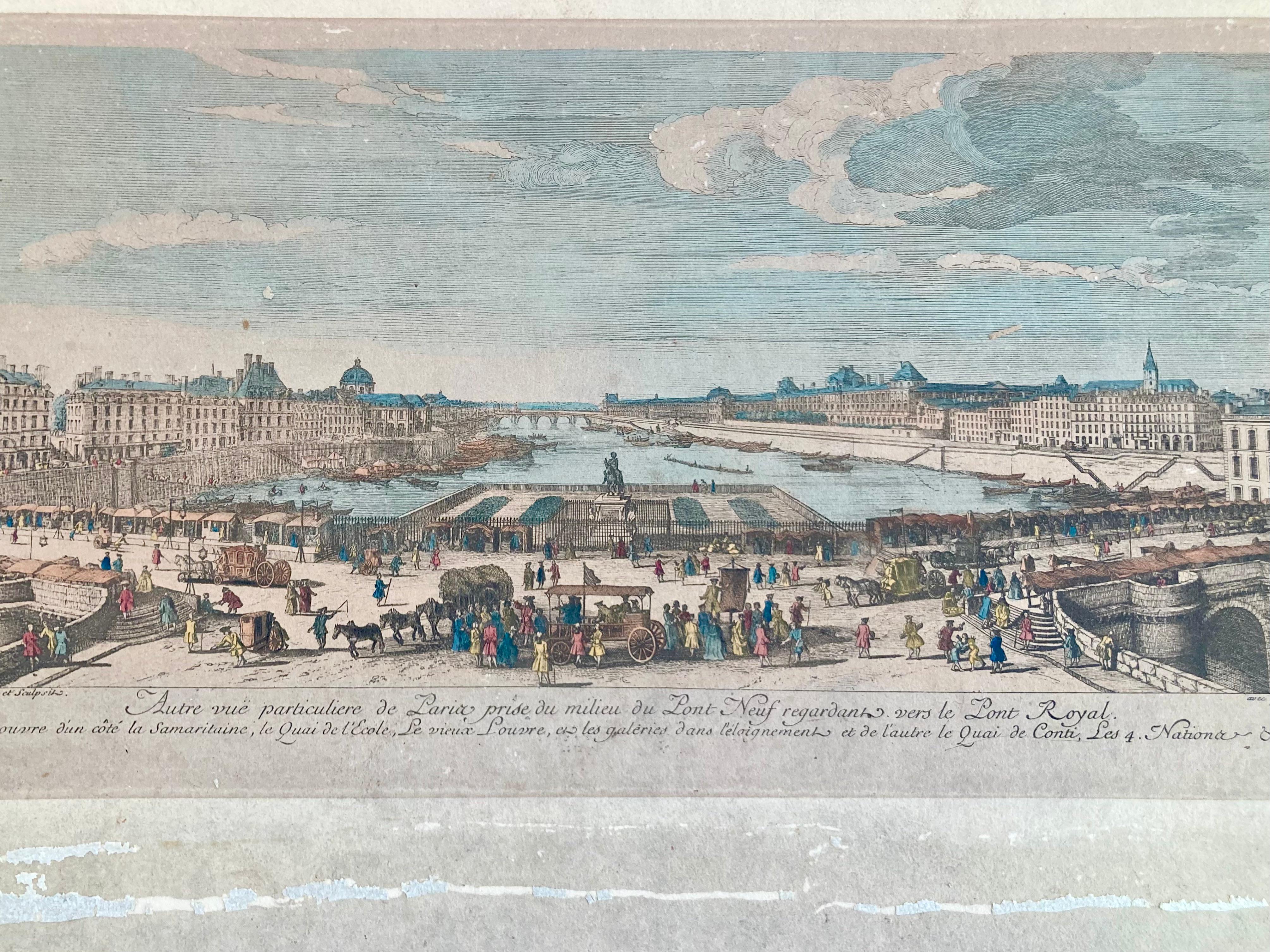 Jacques Rigaud Kupferstich Pont Neuf mit Gravur (Sonstiges) im Angebot
