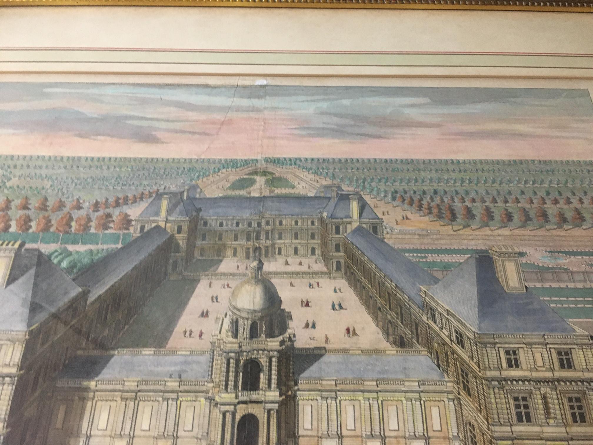 Jacques Rigaud Paris Engravings Pair 1713 with Gold Gilt Matted Frames For Sale 5