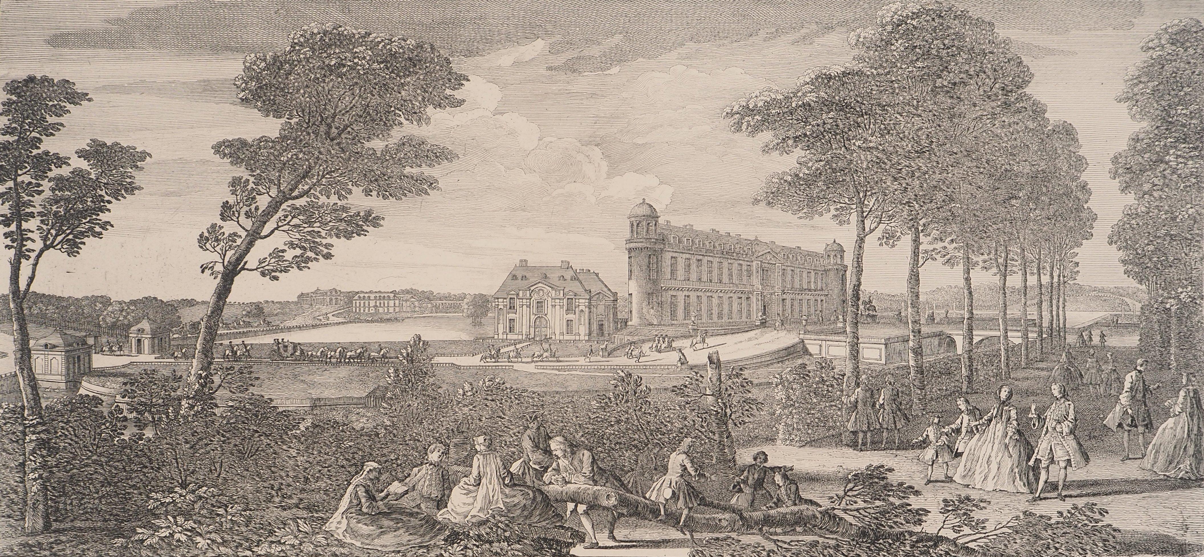 Jacques Rigaud (1671/91-1754 ca.)
Pomeriggio al castello di Chantilly

Incisione originale
Firmato nel piatto
Su pergamena Arches 38 x 56,5 cm (14,9 x 22,2 pollici)

INFORMAZIONI : Pubblicato dalla Calcografia del Louvre e autenticato dal timbro a
