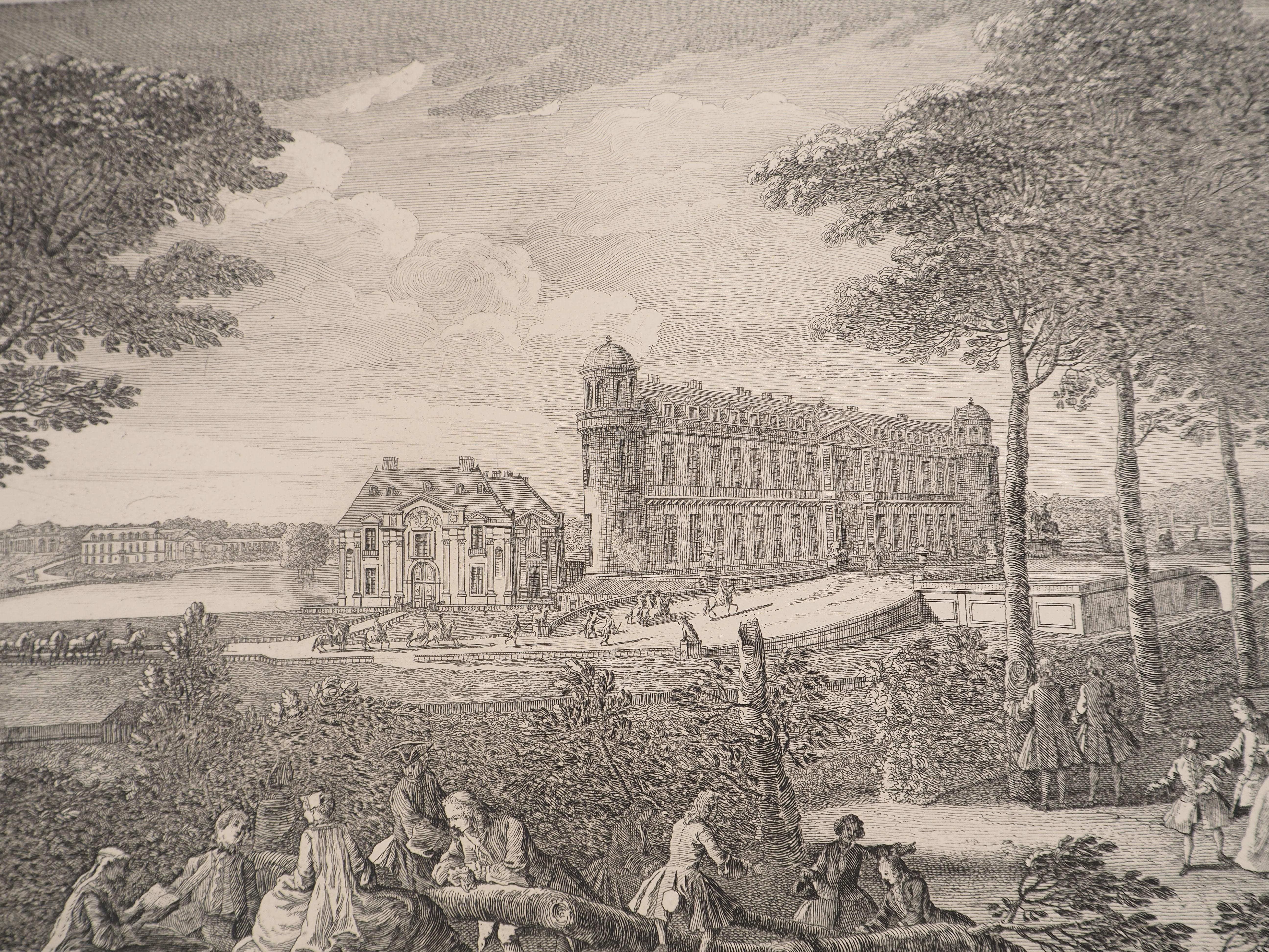Pomeriggio al Castello di Chantilly - Acquaforte originale, firmata in vendita 1