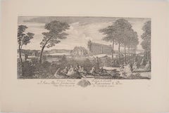 Afternoon at the Château de Chantilly - Original etching, Signed