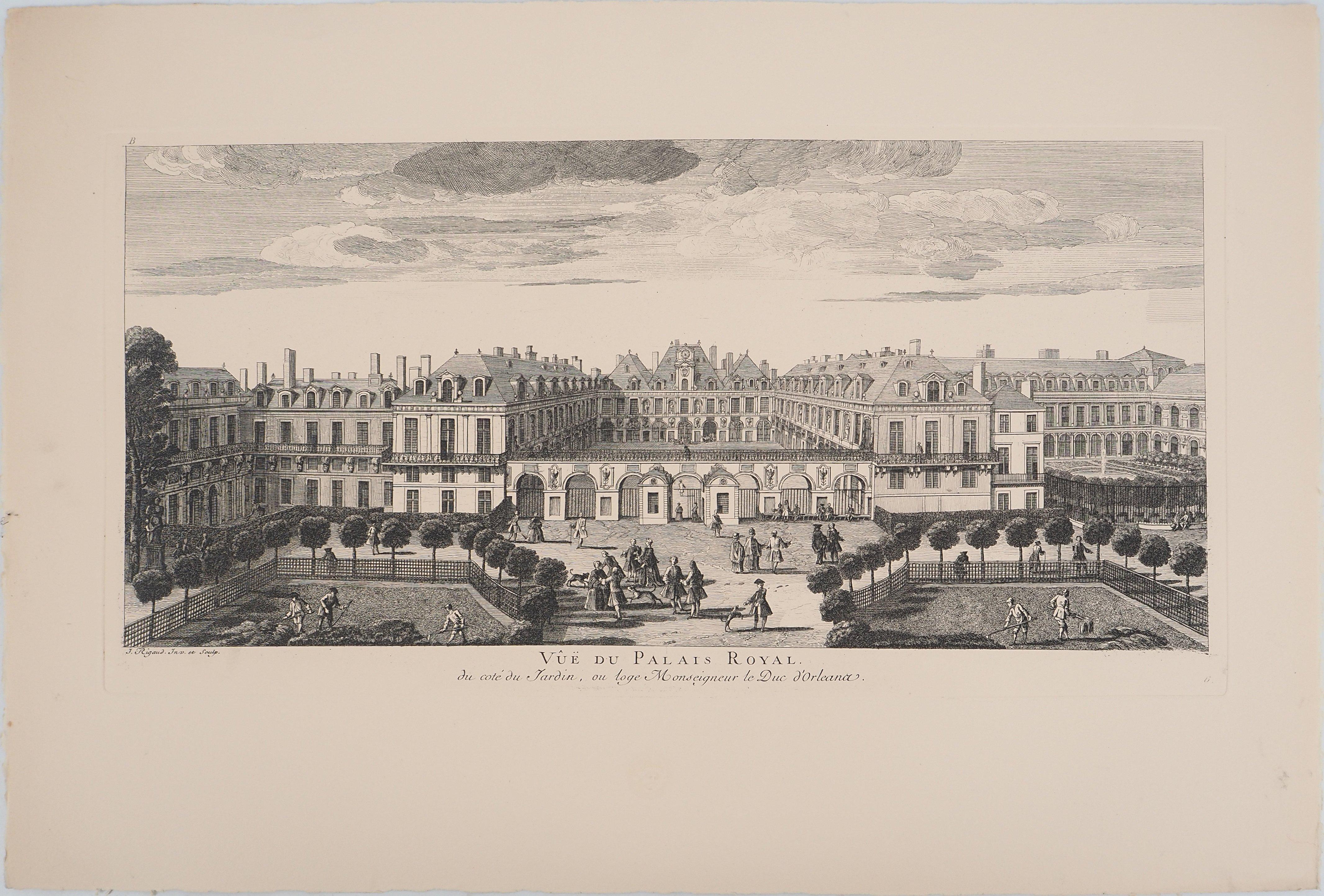 Vita alla Corte Reale - Acquaforte originale, firmata - Print di Jacques RIGAUD