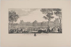 Old Tuileries Palace - Original etching, Signed